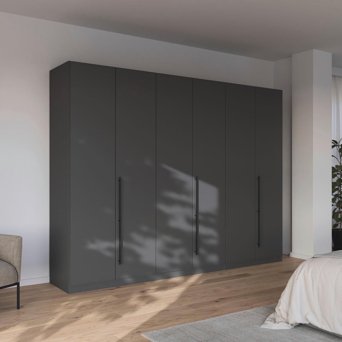 Kleiderschrank Safari Grau - Grau, KONVENTIONELL, Holzwerkstoff/Metall (271/210/54cm) - Based