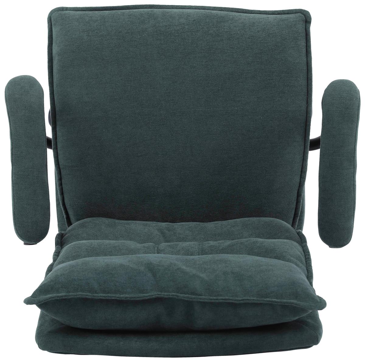 Scaun rotativ MADDOX - verde/negru, Modern, plastic/lemn (63/91-99/62cm) - Mömax
