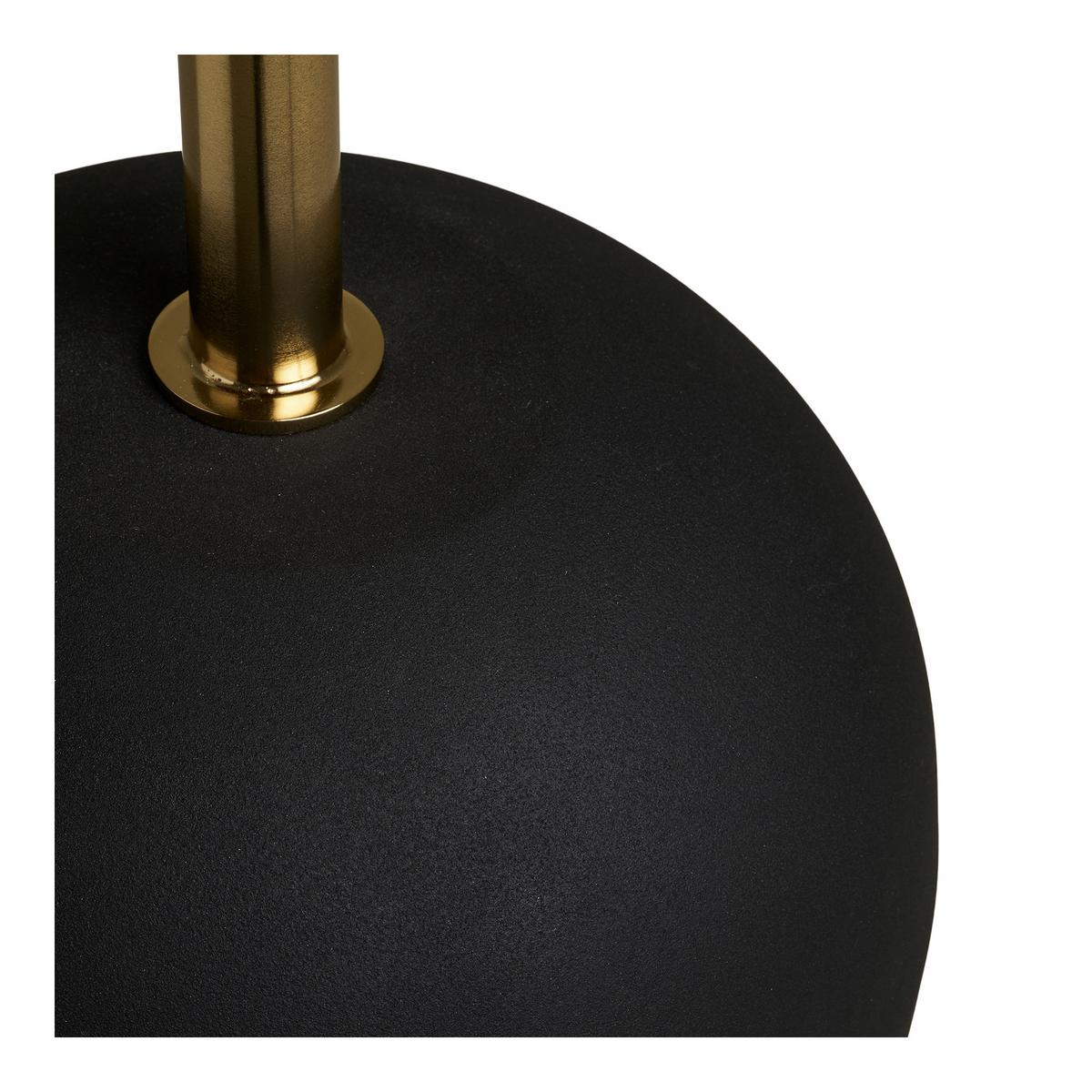 Beistelltisch Sirone Echtholz/Schwarz - Schwarz/Braun, Design, Holz/Metall (30/30/56cm) - MID.YOU