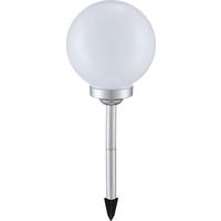 Solarna Svetilka Nimbus, S Sijalko - srebrne barve/bela, Basics, umetna masa (30/70cm) - Globo