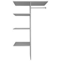 Inneneinteilung in Grau - Grau, Holz/Holzwerkstoff (87/160/50cm) - Based