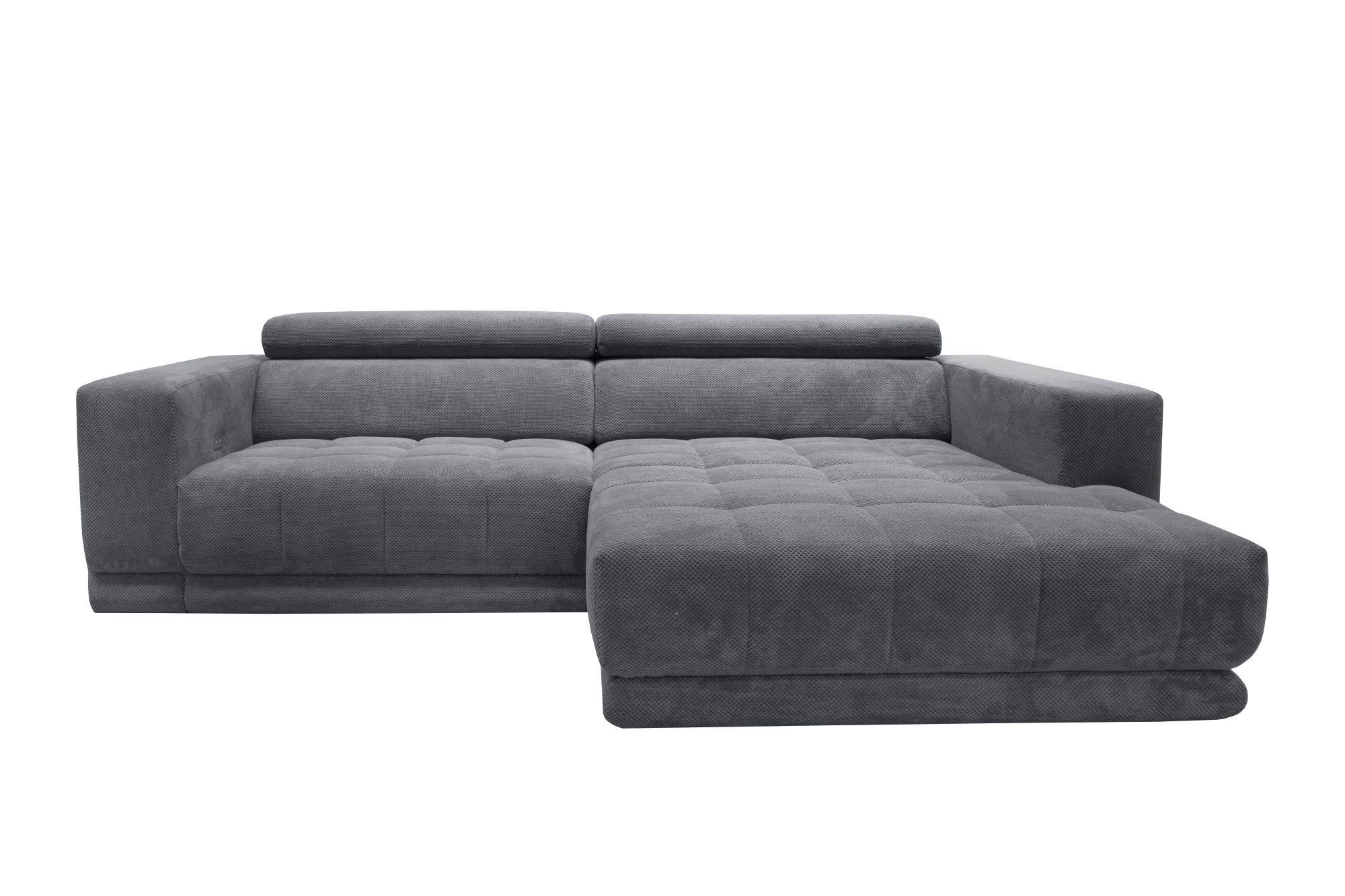 Kutna Garnitura Portland - siva/crna, Moderno, tekstil/plastika (275/78-98/197cm) - Premium Living