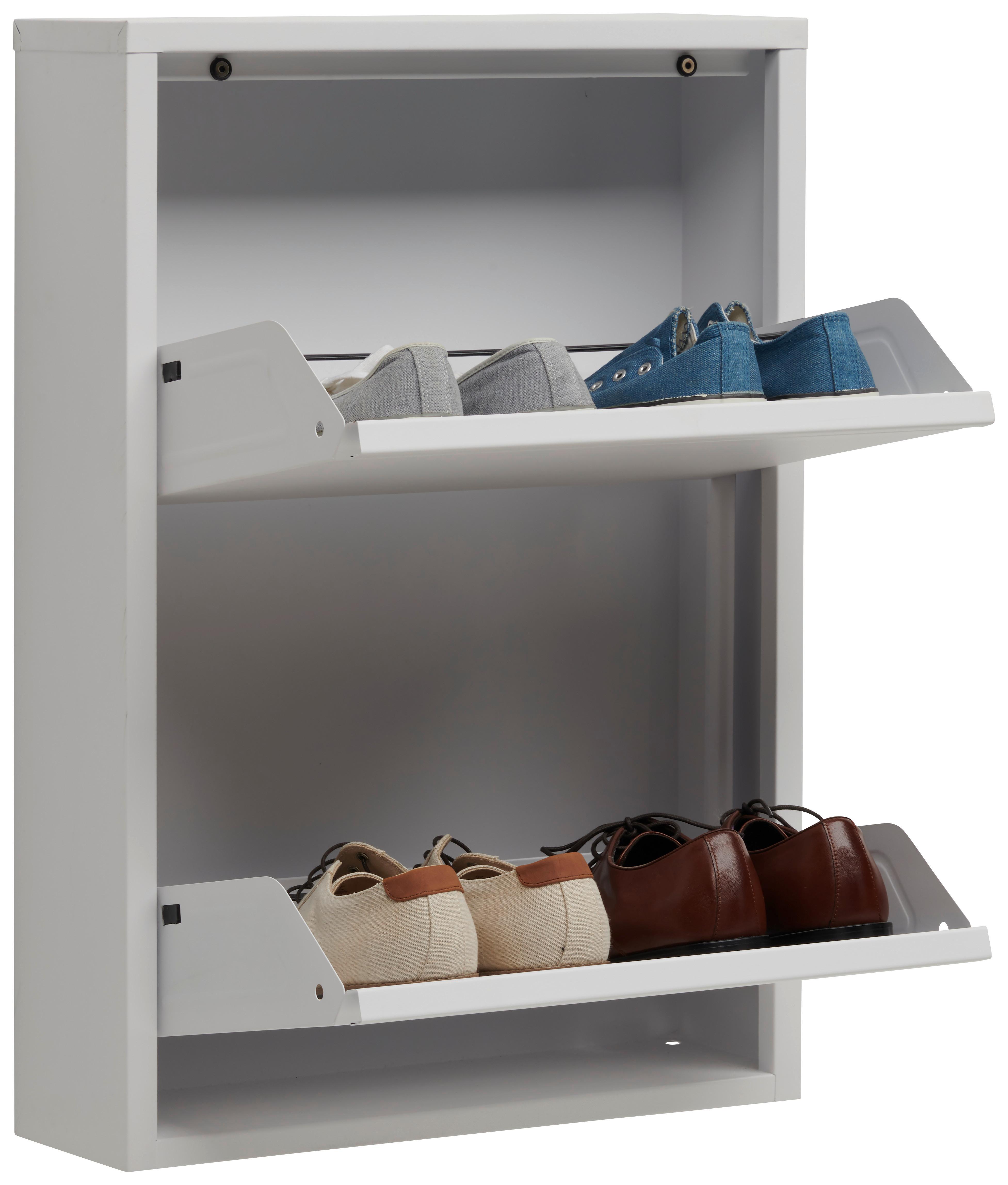 SZAFKA UCHYLNA NA BUTY FLY - biały, Basics, metal (50/70,5/15cm) - Carryhome