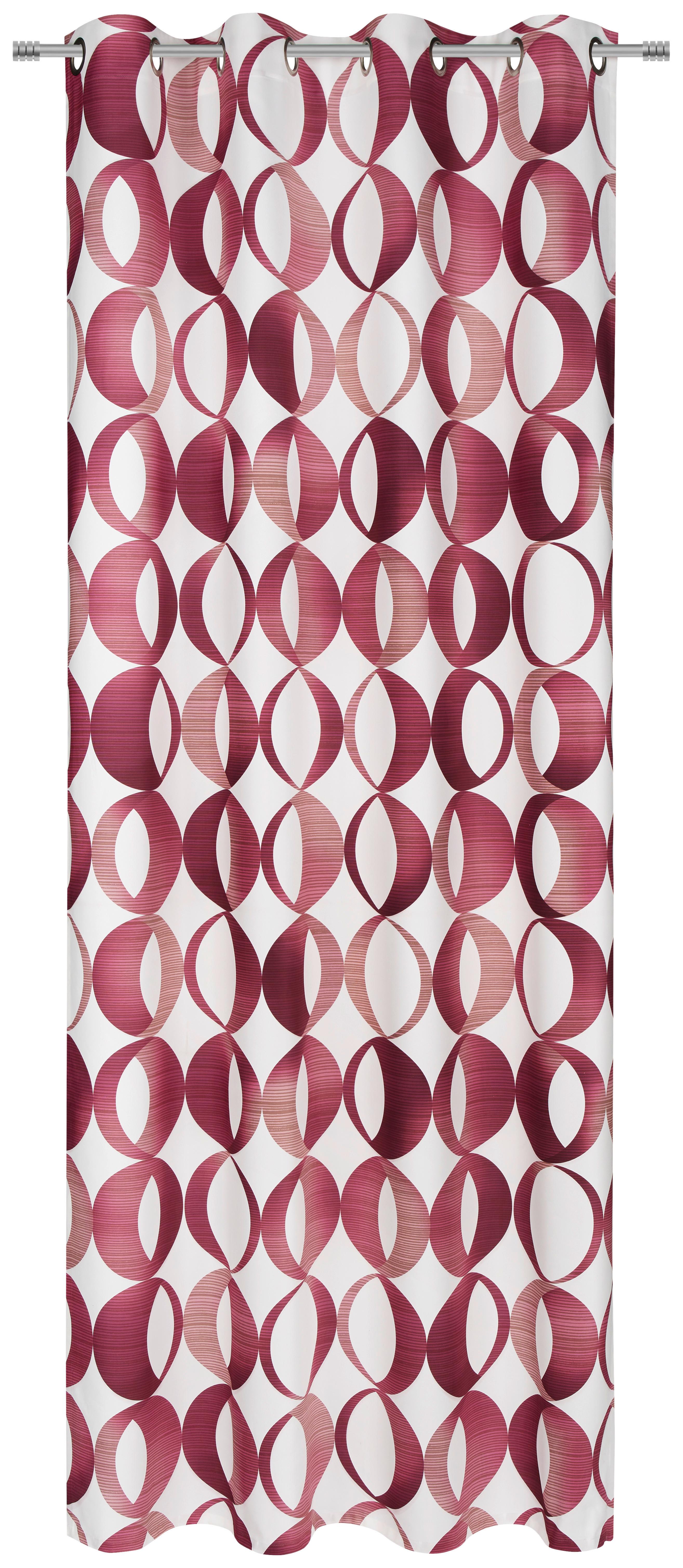 ZASŁONA NA PRZELOTKACH BELLINA - czerwony, Lifestyle, tkanina (140/255cm) - Novel