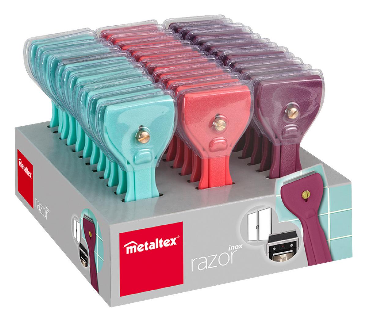 Ablaktisztító Razor - lila/rózsaszín, műanyag (3/1/16cm)