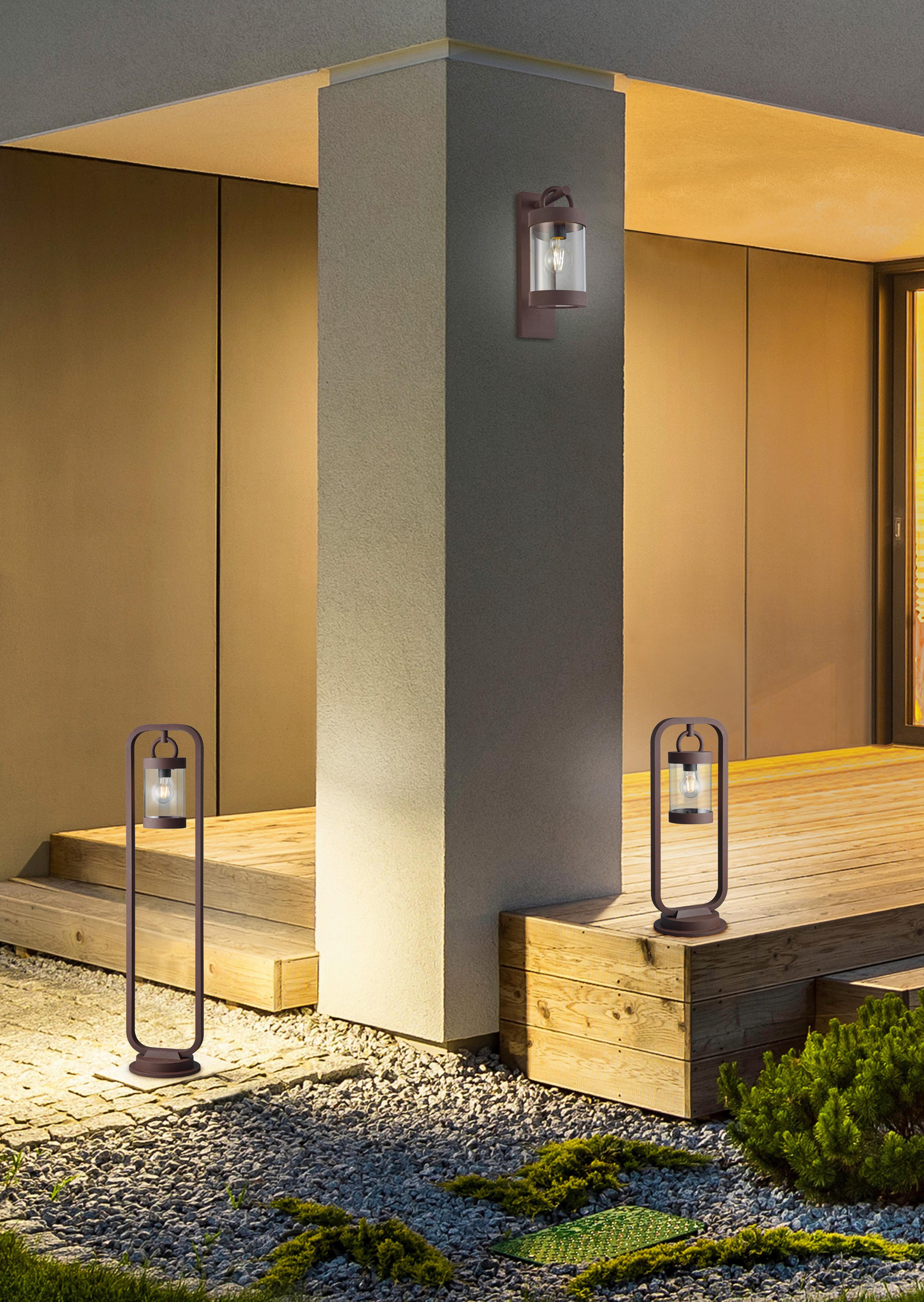 Wegleuchte Sambesi in Rostfarben max. 28 Watt - Rostfarben, Basics, Metall (23/21/100cm) - Trio Leuchten