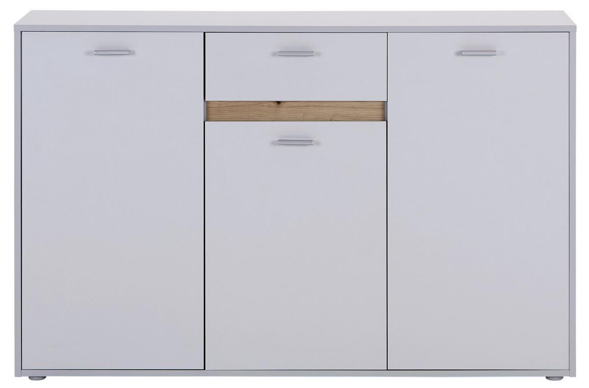 Comodă SLOT 3T - gri deschis, Modern, material pe bază de lemn (138,4/90/40cm) - Modern Living