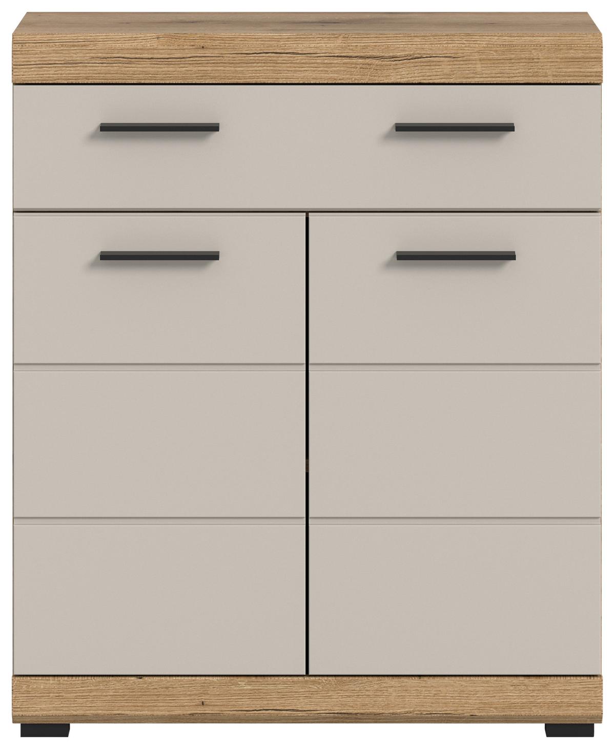 Midischrank Scout ca. 74x88x31 cm Kaschmir - Kaschmir/Schwarz, MODERN, Holzwerkstoff/Kunststoff (74/88/31cm) - MID.YOU