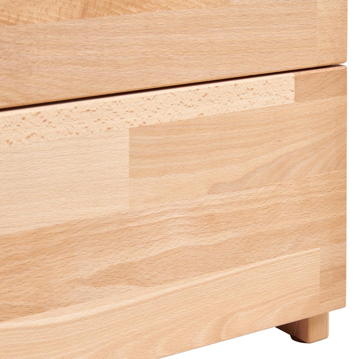 SZAFKA NOCNA PETER 2 - buk twardzielowy, Natur, drewno (40/37/33cm) - MID.YOU