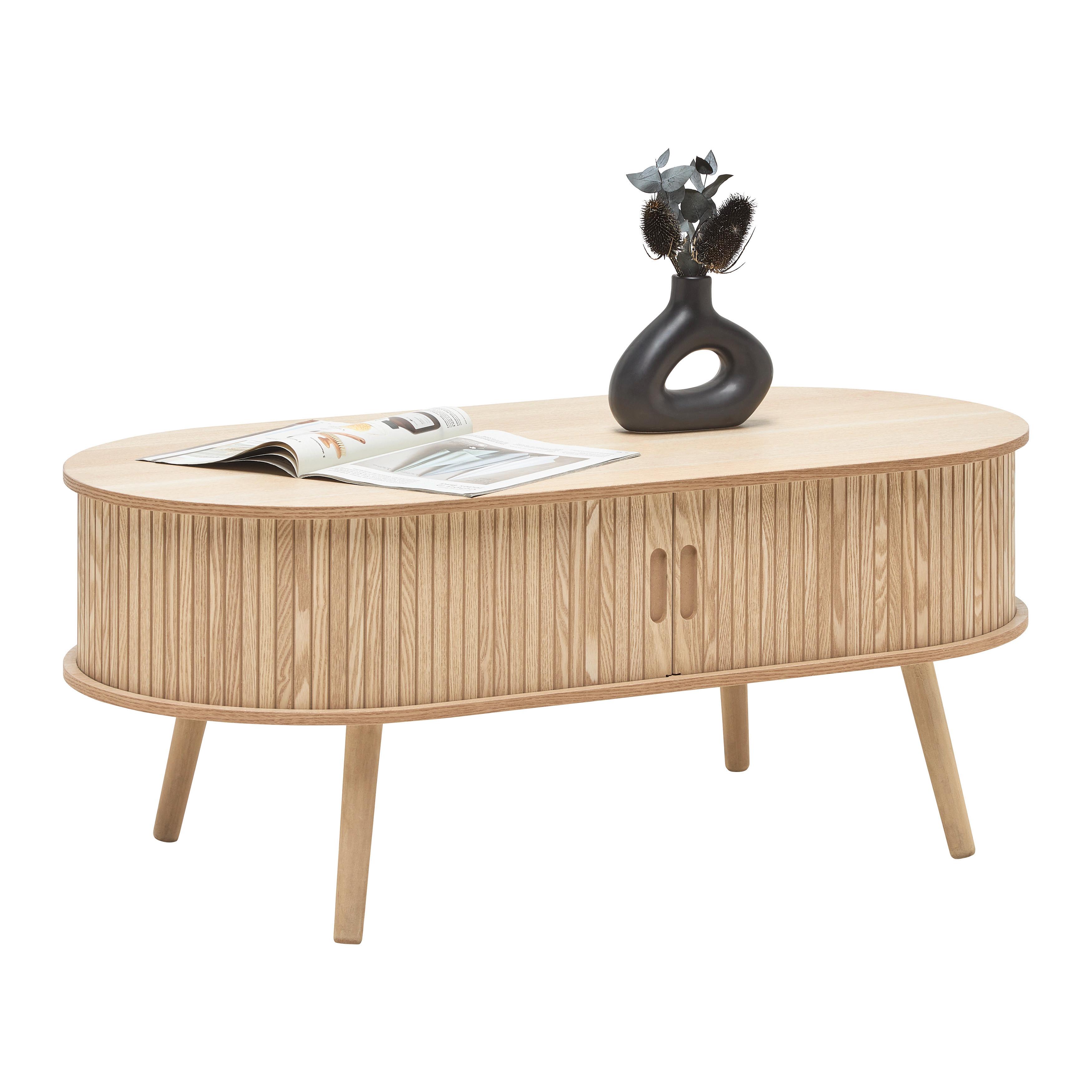 SOFFBORD SKANDY II - naturfärgad, Klassisk, trämaterial/trä (100/50/40cm) - Premium Living