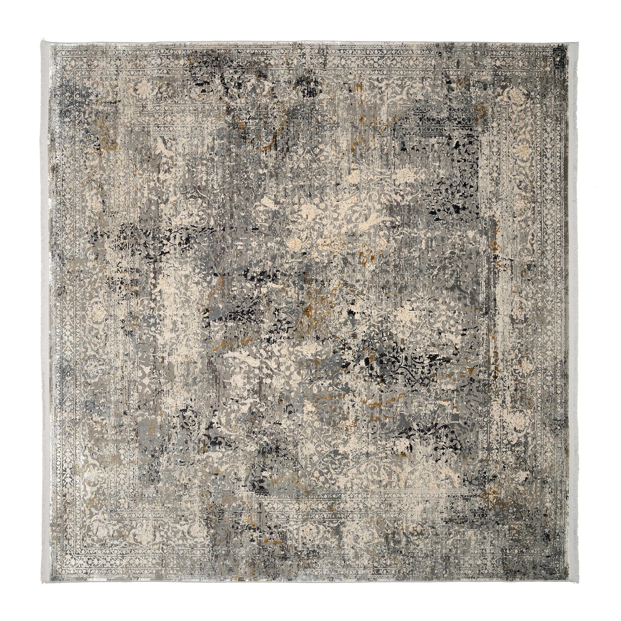 Webteppich Avignon Multicolor ca. 200x200cm - Dunkelgrau/Hellgrau, Design, Textil (200/200cm) - Dieter Knoll