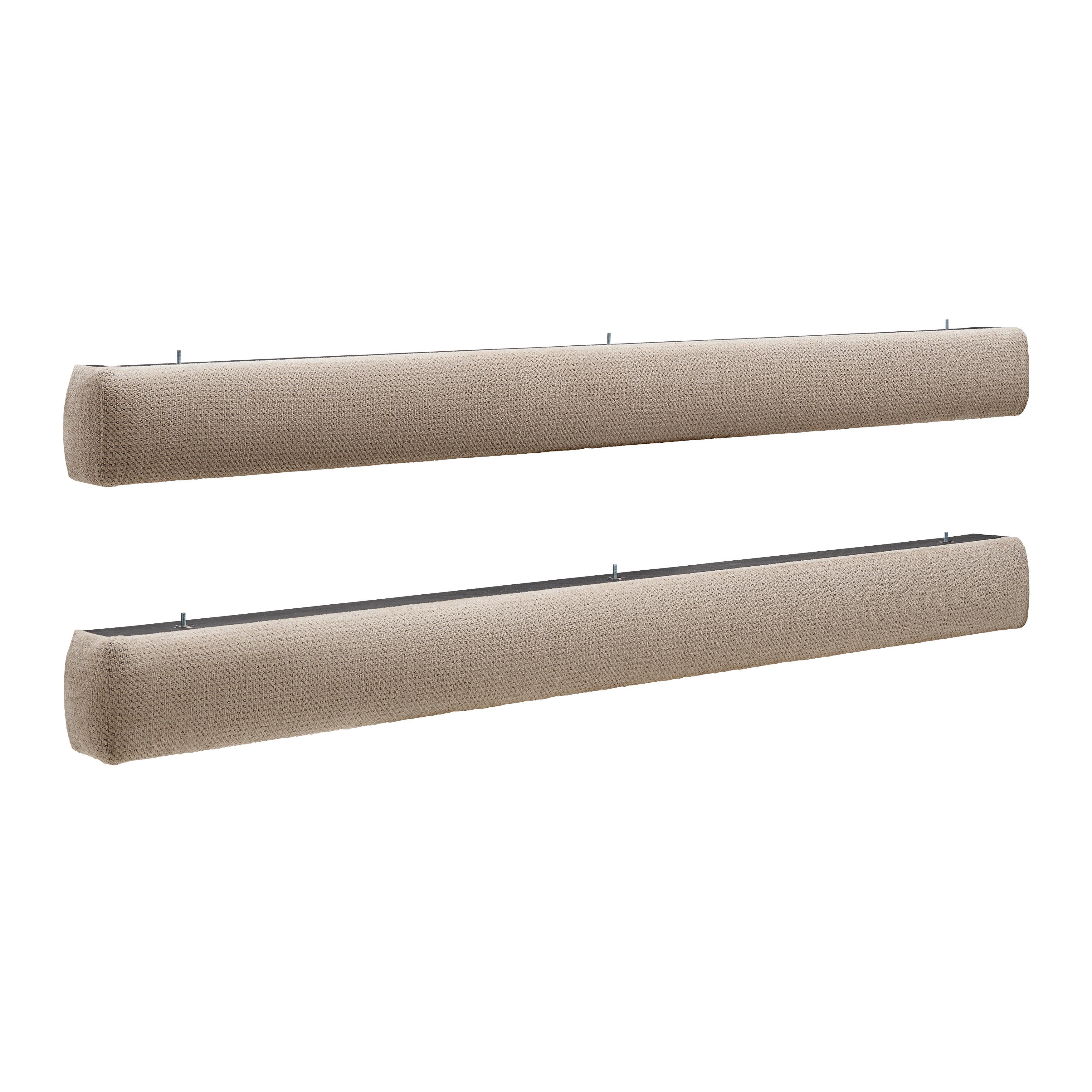 Kopfteil Megan Beige - Beige, Konventionell, Textil (207/18cm) - Premium Living