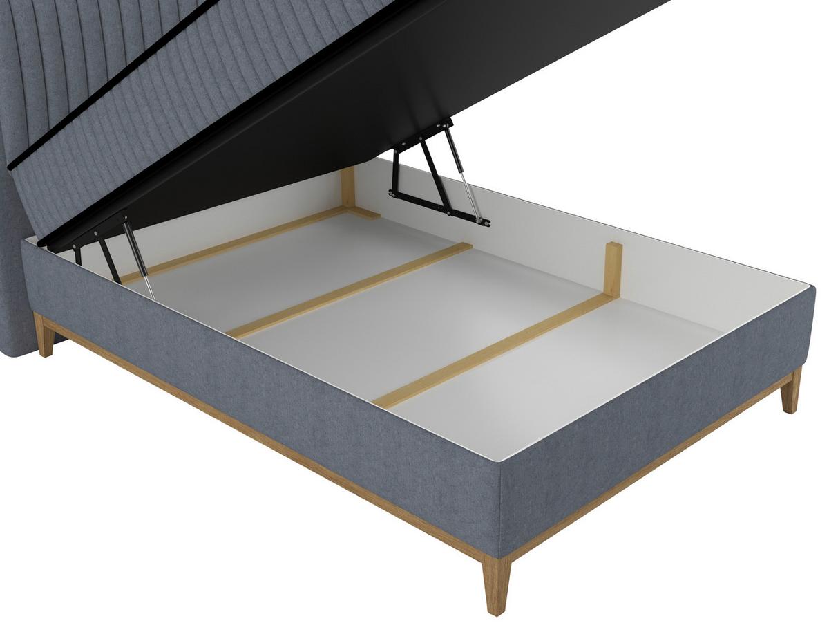 Bett Elena Blau ca. 120x200cm - Blau, KONVENTIONELL, Holz/Holzwerkstoff (120/200cm) - Sembella