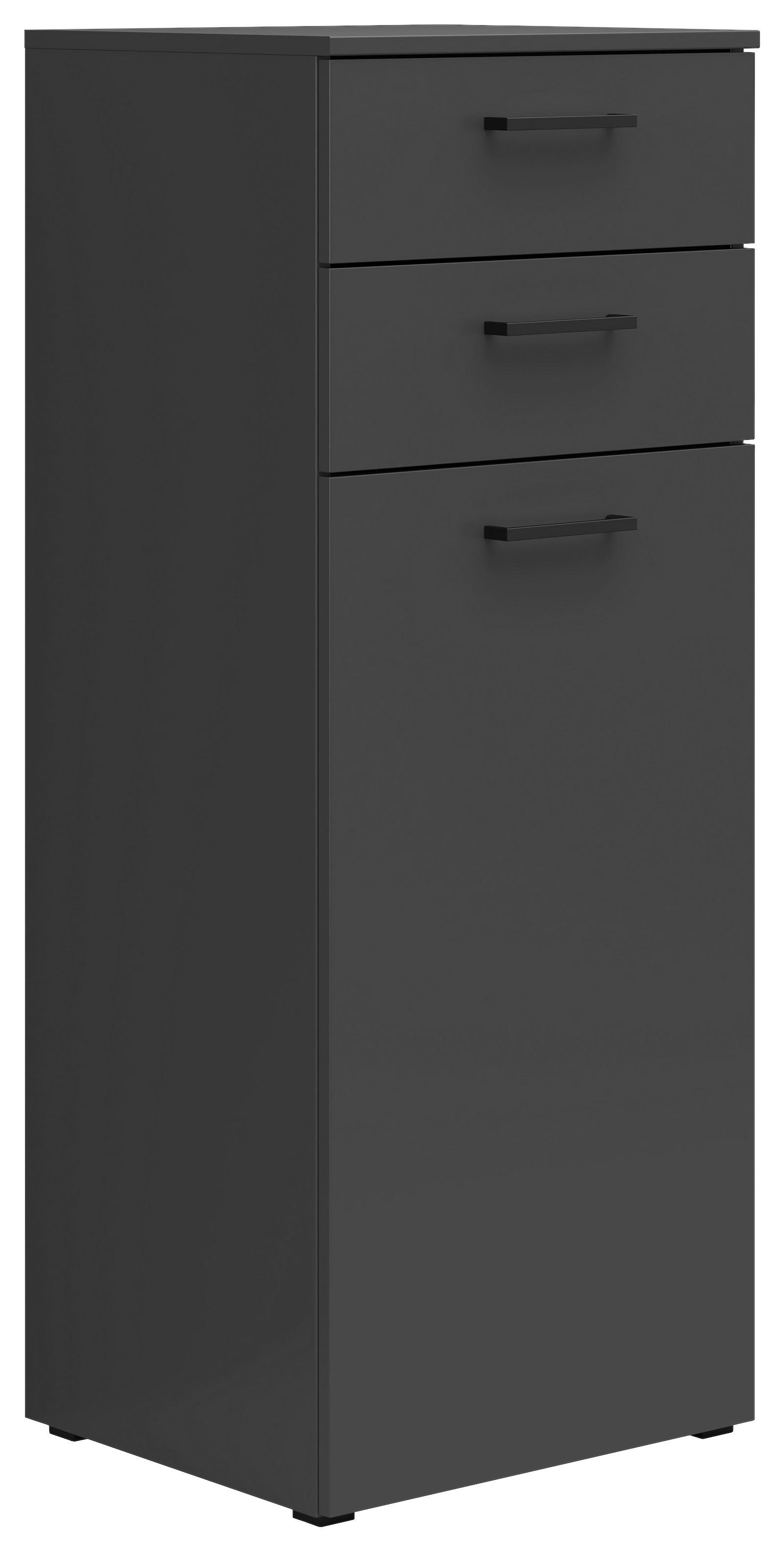 Komoda Multi - boje grafita/crna, Moderno, drvni materijal/plastika (45/115/40cm) - Modern Living