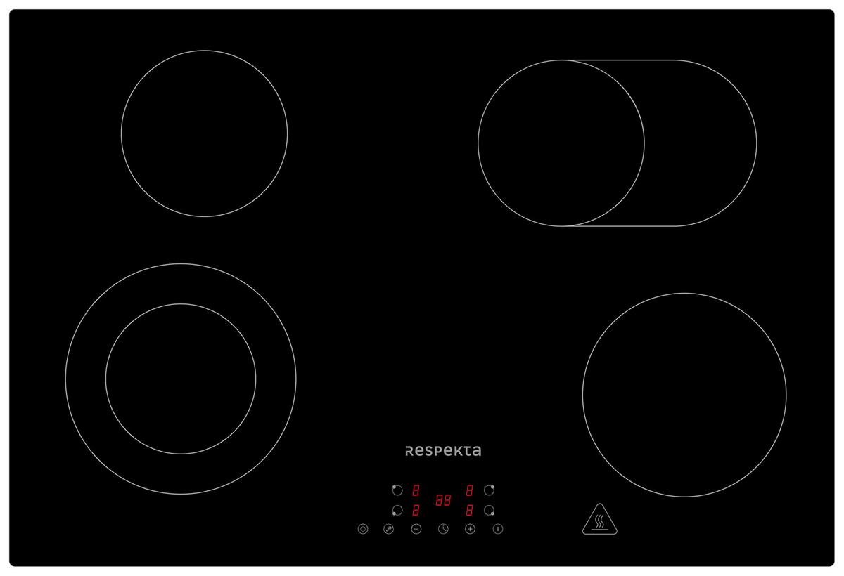 Backofenset Adrian autark 3.250 Watt Schwarz - Schwarz, Basics, Glas/Metall (59,5/59,5/57,5cm) - Respekta