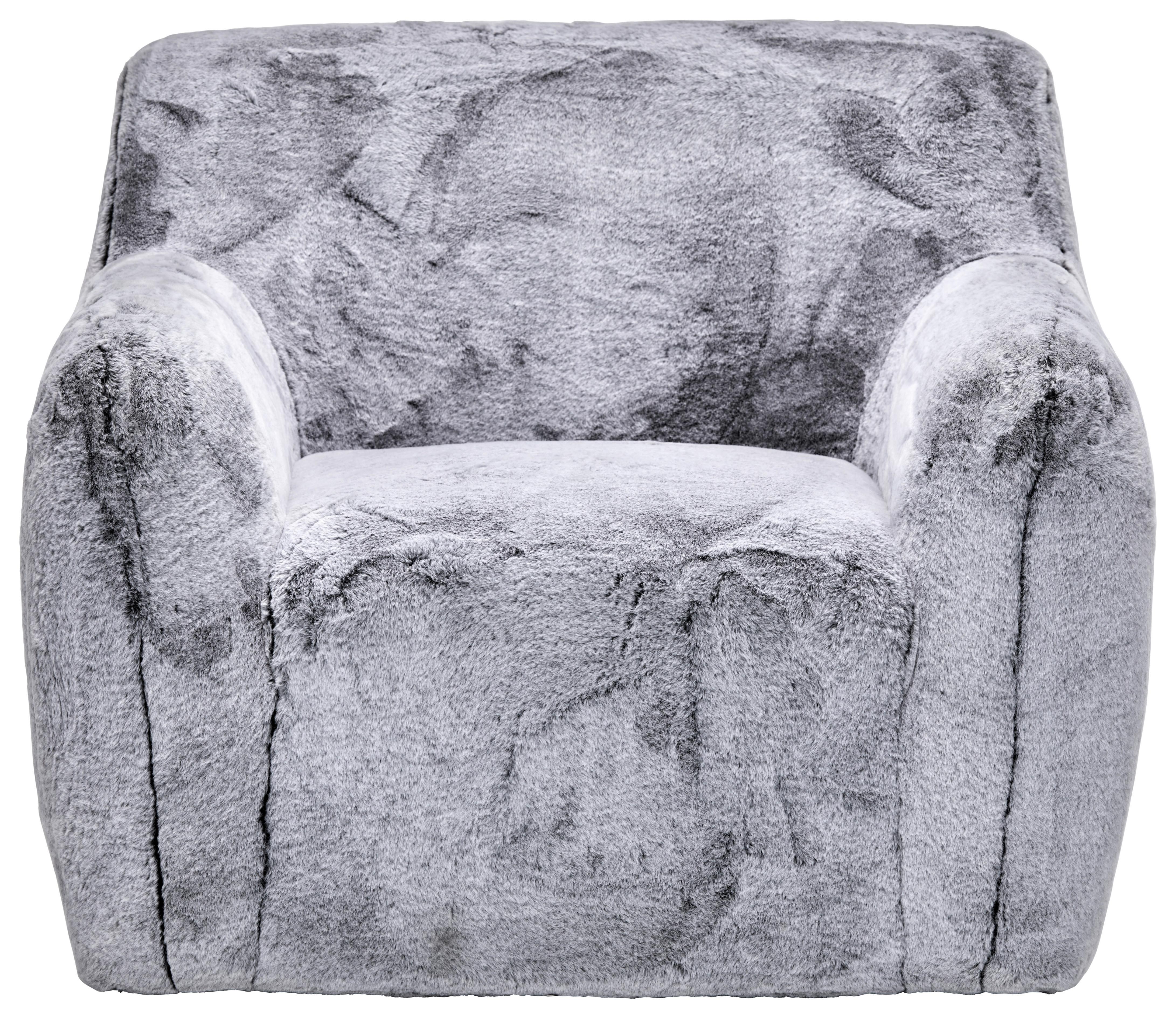 Armlehnstuhl in Grau - Grau, Romantik / Landhaus, Holz/Textil (96/76/88cm) - Premium Living