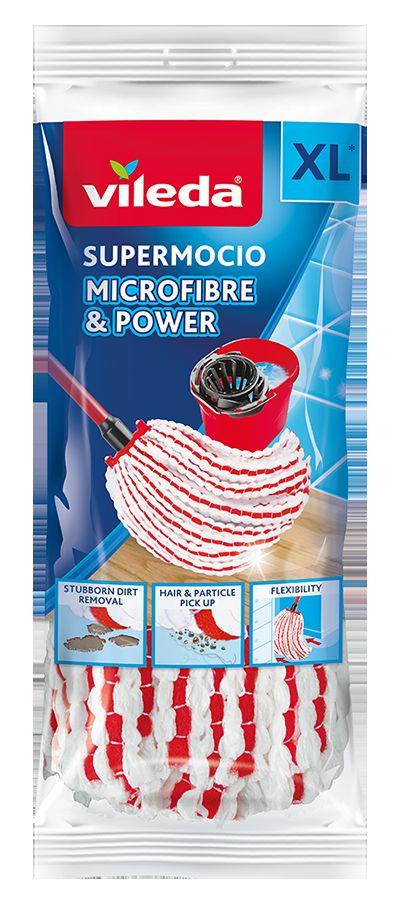 Felmosófej Vileda Supermocio Microfibre - fehér, műanyag/textil - Vileda