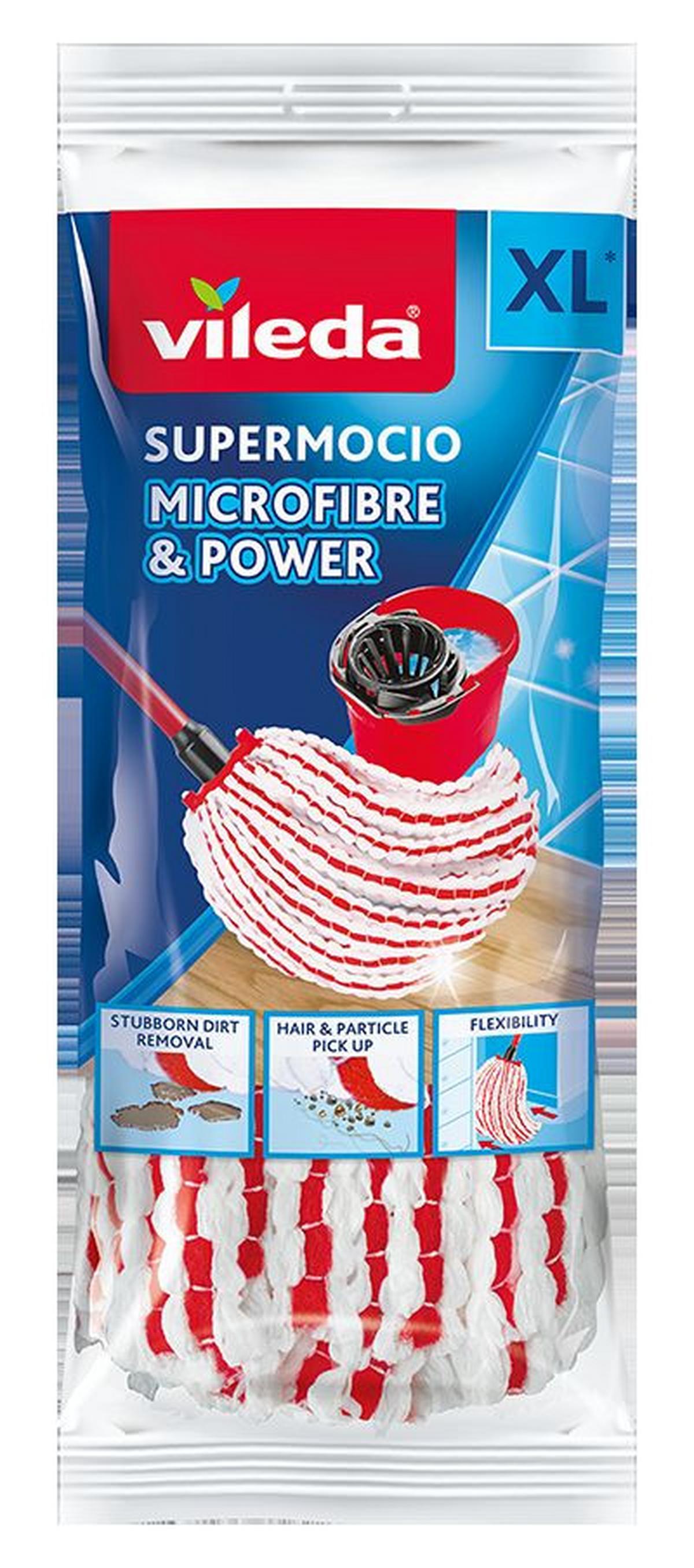 Felmosófej Vileda Supermocio Microfibre - fehér, műanyag/textil - Vileda