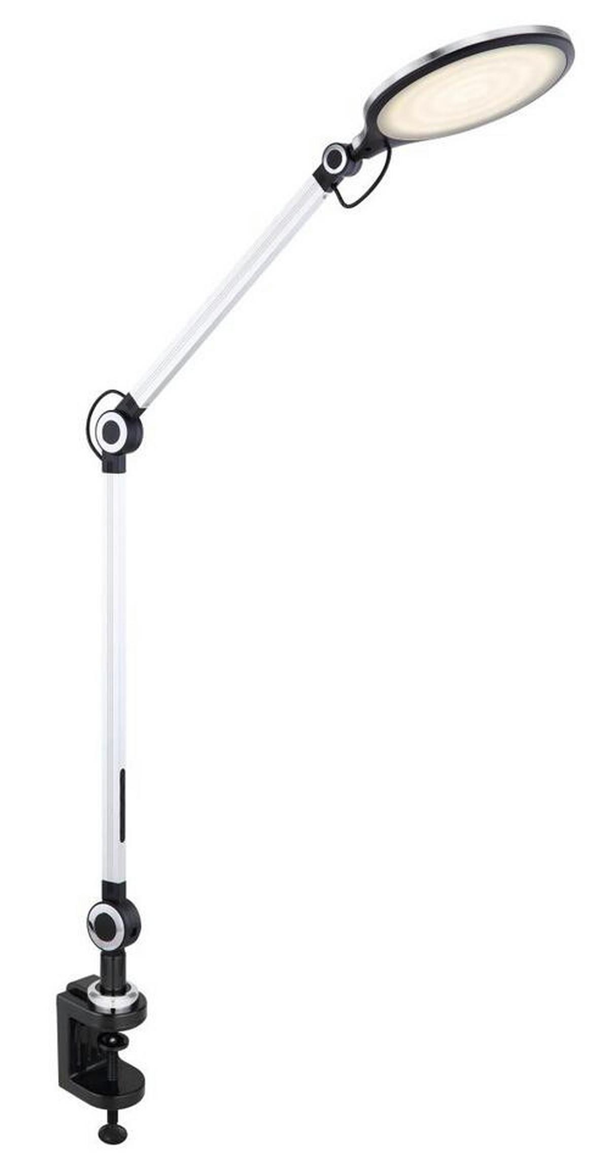 LED-Schreibtischleuchte 58421S in Weiß max. 10 Watt - Silberfarben, Design, Kunststoff/Metall (55,7/20/103,5cm) - Globo