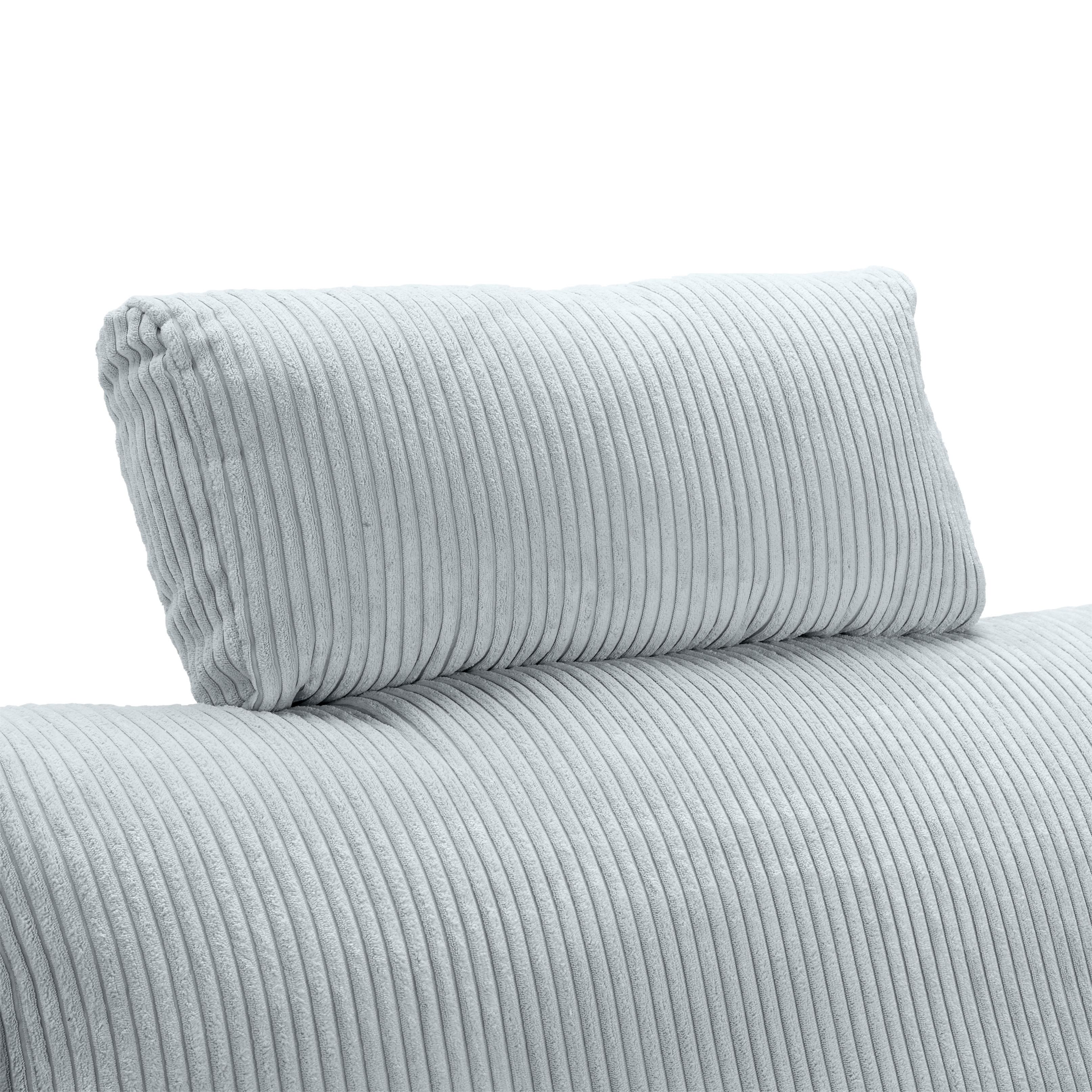 Tetieră LILLE - gri, Modern, textil (58/23/10cm) - Best Price