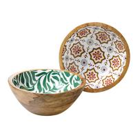 Skleda Za Solato Zahra - siva/zelena, Moderno, umetna masa/les (19/7cm)