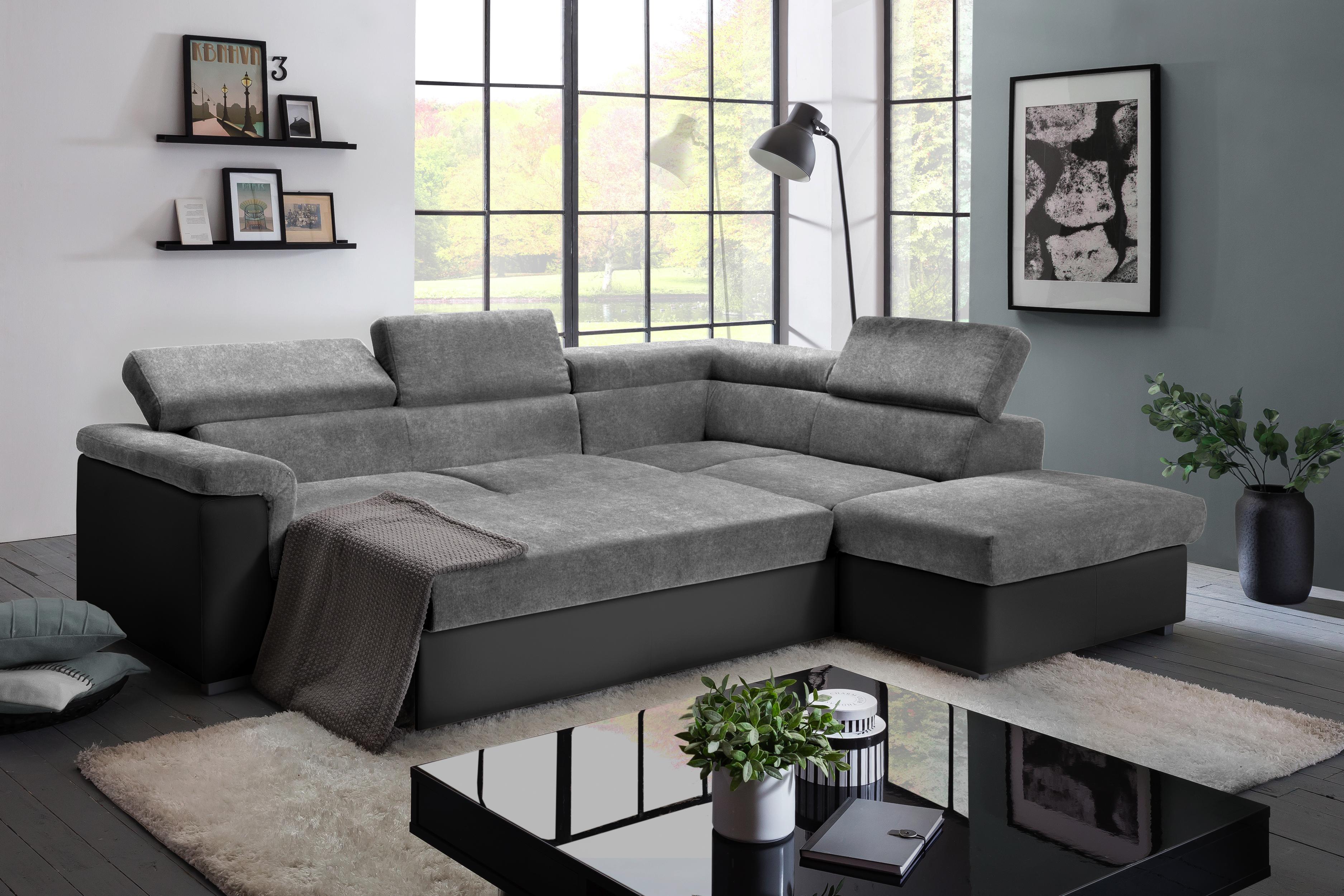 Wohnlandschaft In Grau Und Schwarz Online Bestelle