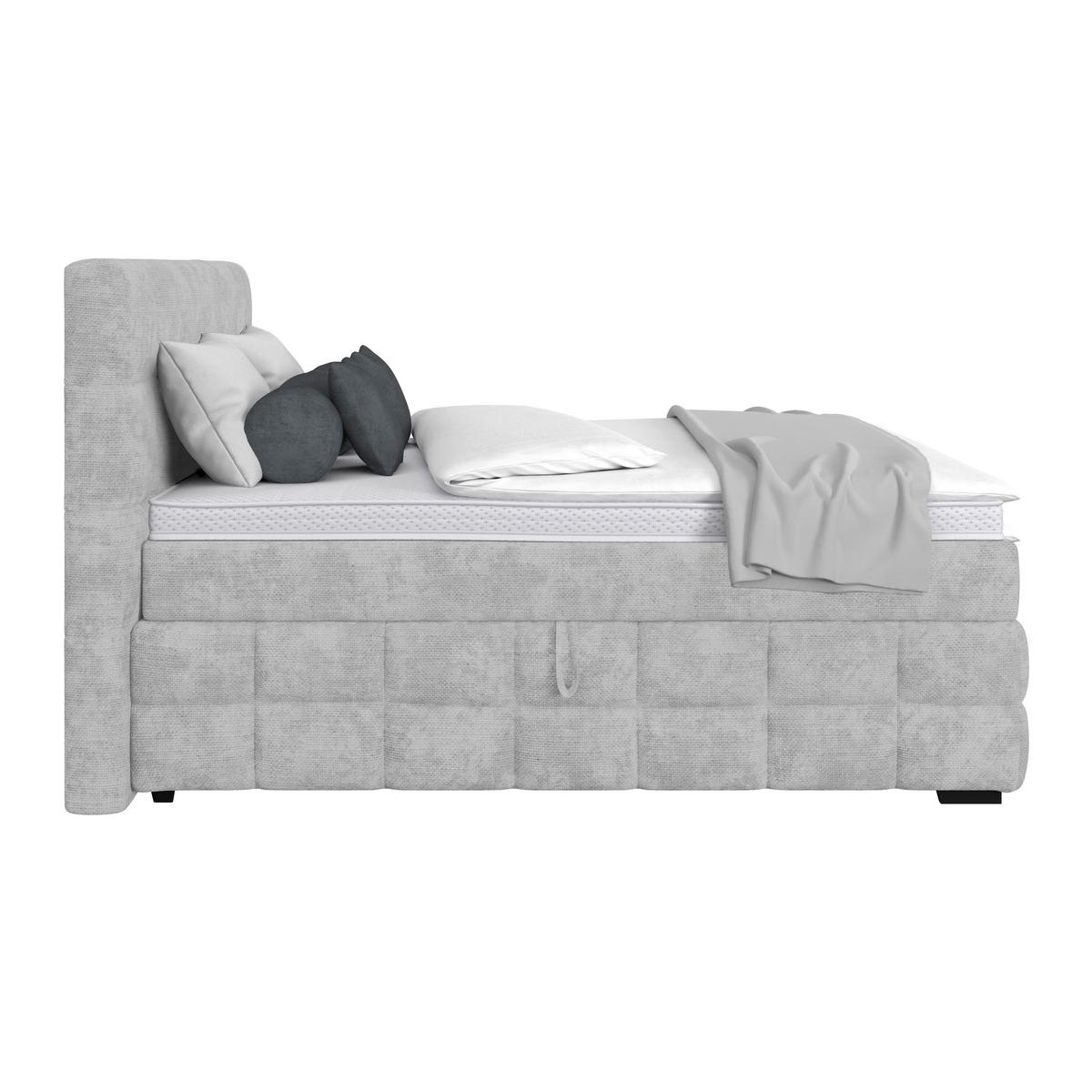 PAT BOX VEGA - gri deschis/verde, Trend, lemn/textil (160/200cm) - Modern Living