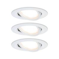 Deckenleuchte Nova max. 6,5 Watt, 3-teilig - Alufarben/Weiß, Basics, Metall (8,4cm) - Paulmann