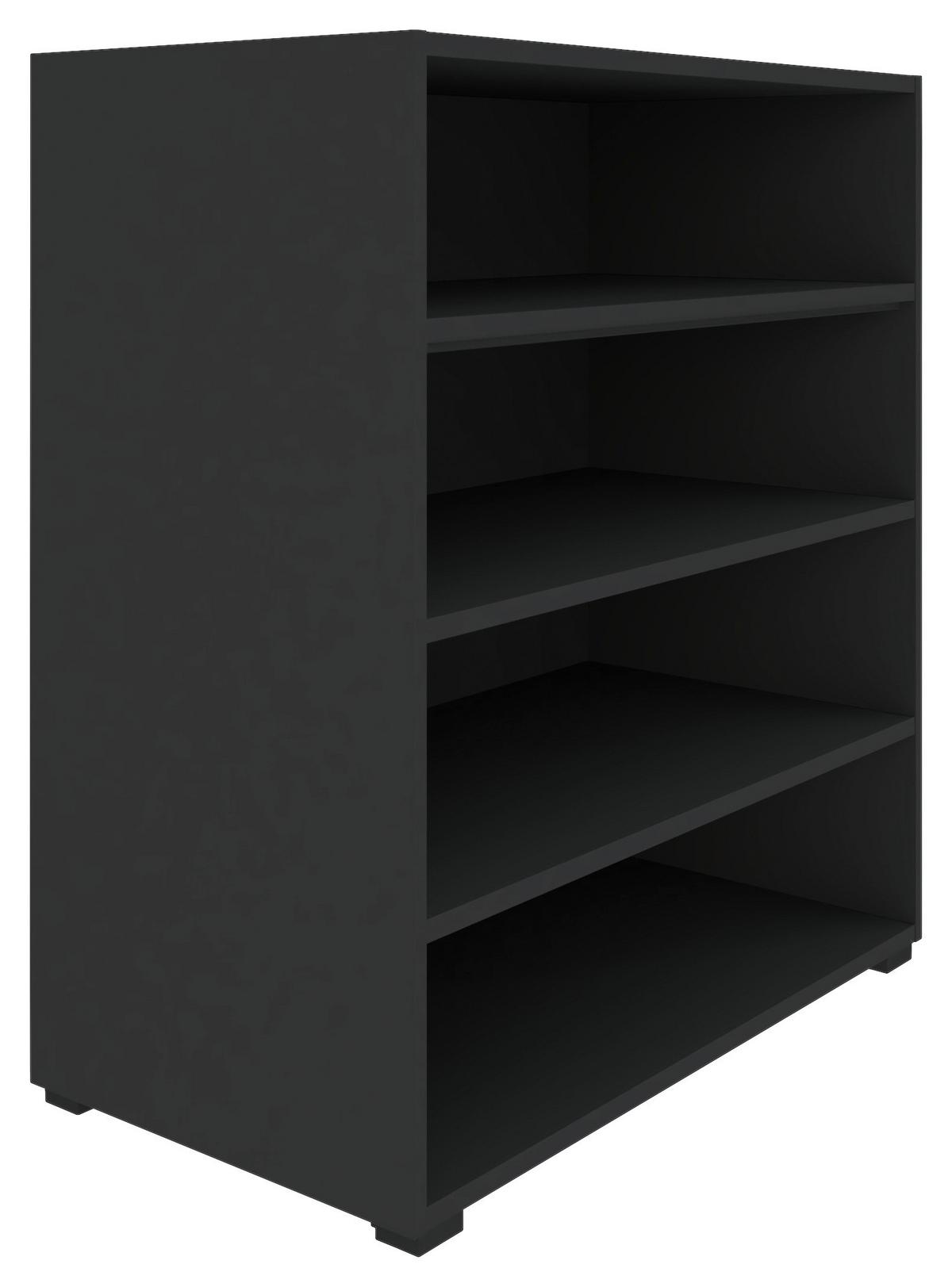Regal Unit in Anthrazit - Anthrazit/Schwarz, Modern, Holzwerkstoff (91,2/89,6/40cm) - Based