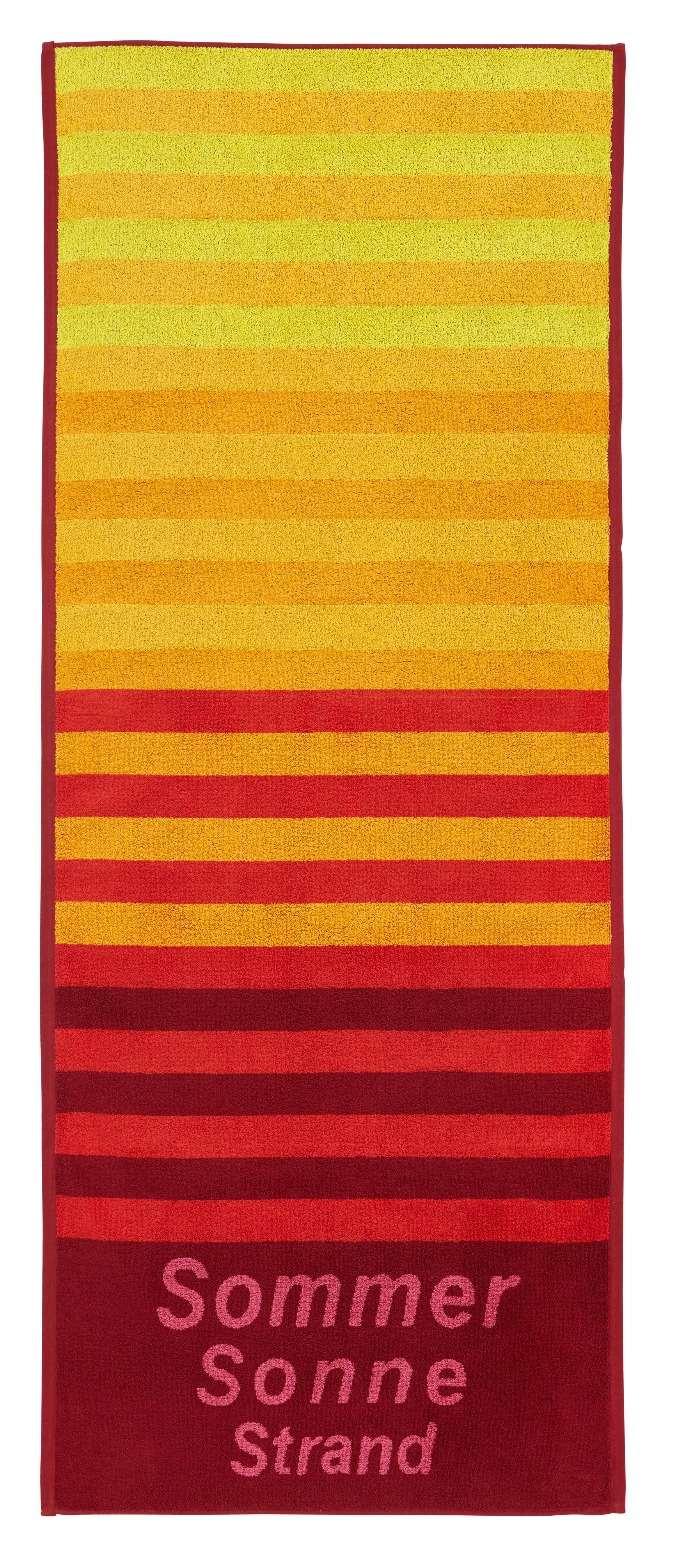 Strandtuch Dyckhoff ca. 70x180cm - Rot, KONVENTIONELL, Textil (70/180cm) - Dyckhoff