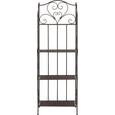 Gartenregal Nicolas - Schwarz/Braun, MODERN, Kunststoff/Metall (60/167/29cm) - MÖMAX modern living