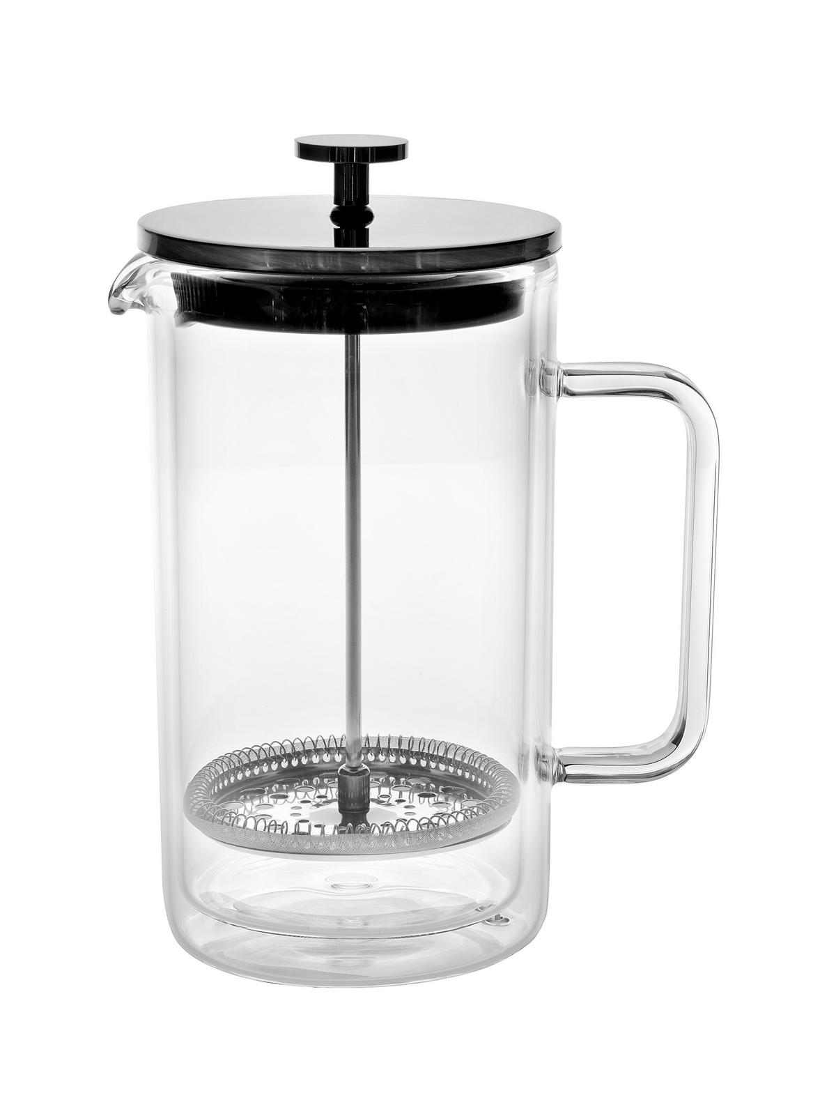 Kaffeebereiter Coffee Fusion ca. 1l - Klar/Edelstahlfarben, Modern, Glas/Kunststoff (17/10,7/22,5cm) - Premium Living