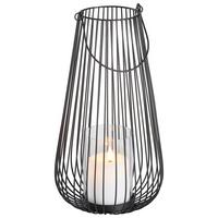 LATARNIA INDUSTRIAL LIVING - czarny, Trend, metal/szkło (19,5/36,5cm) - Ambia Home