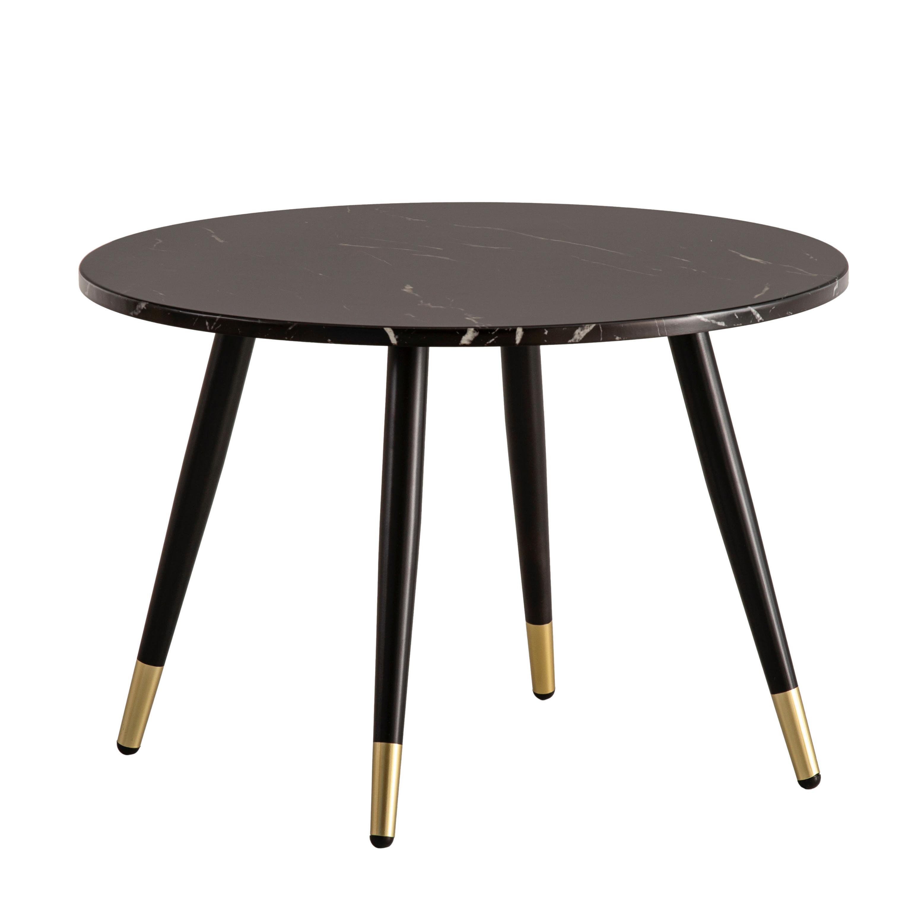 COUCHTISCH WL6.871 - Goldfarben/Schwarz, Design, Holzwerkstoff/Metall (60/60/41cm) - MID.YOU