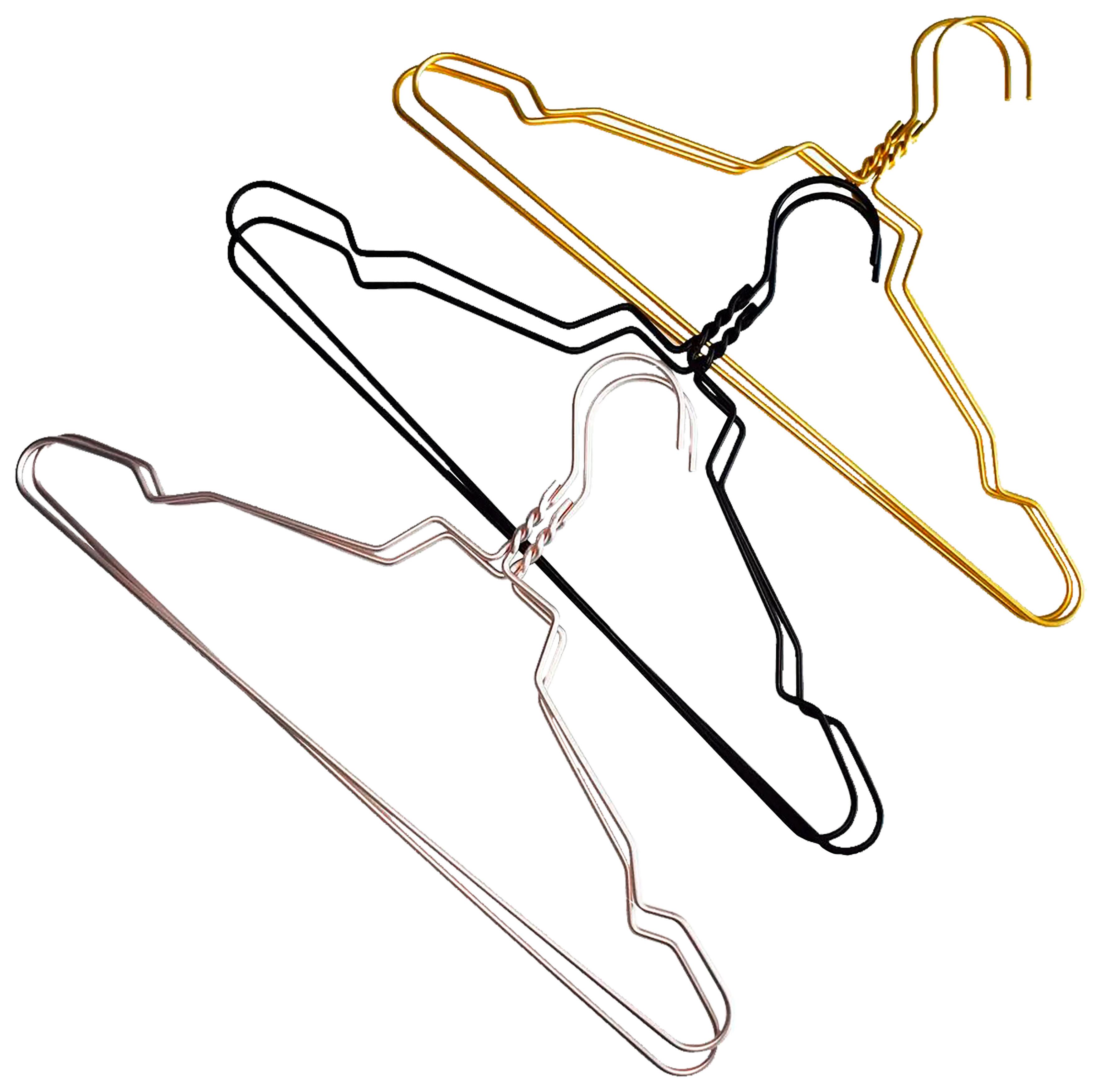 Set Obešalnikov Wire -Ext- - zlate barve/srebrne barve, Konvencionalno, kovina - Modern Living