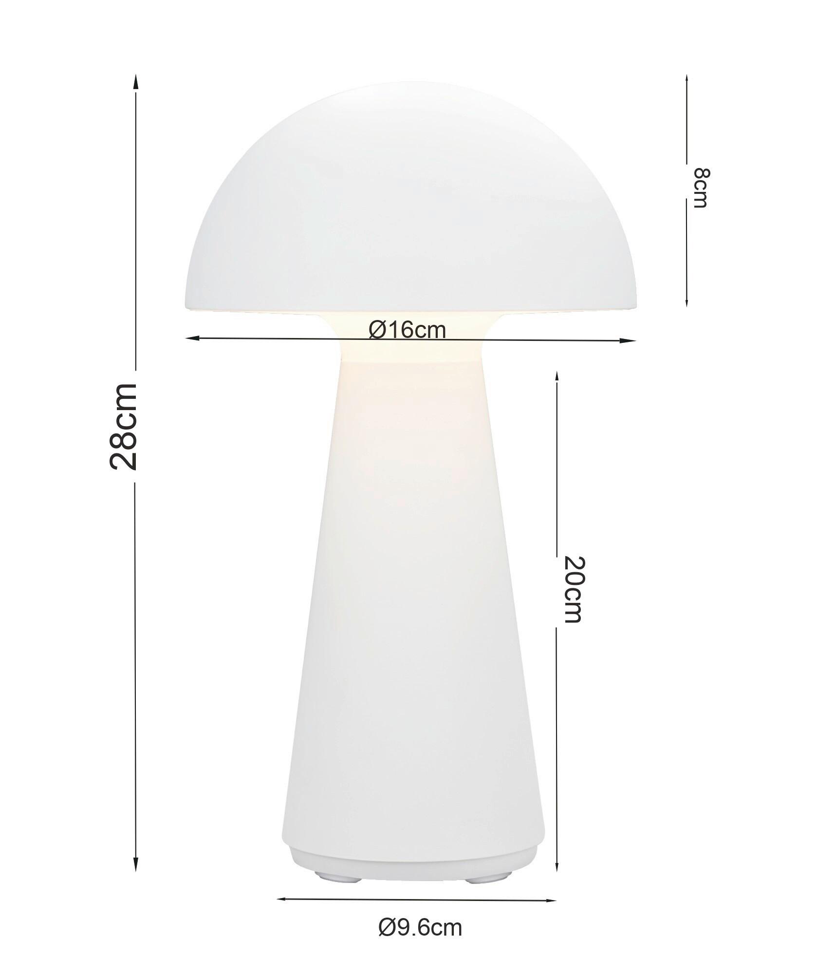 LED-Tischleuchte Trendim Weiß max. 3 Watt - Weiß, MODERN, Kunststoff (16/28cm) - Modern Living