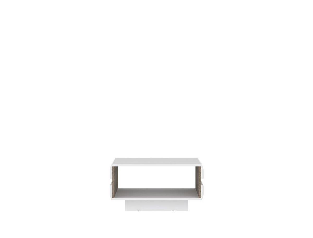Stolić Linate - bijela visoki sjaj/boje tartuf hrasta, Moderno, drvni materijal (75,2/39/75cm) - Modern Living