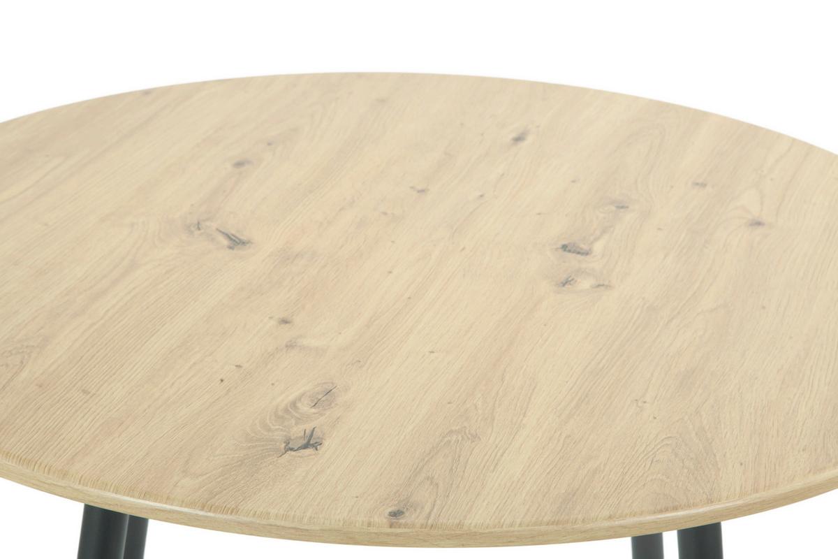 ESSTISCH HAGEN T - Schwarz/Eiche Artisan, MODERN, Holzwerkstoff/Metall (90/76/90cm) - P & B