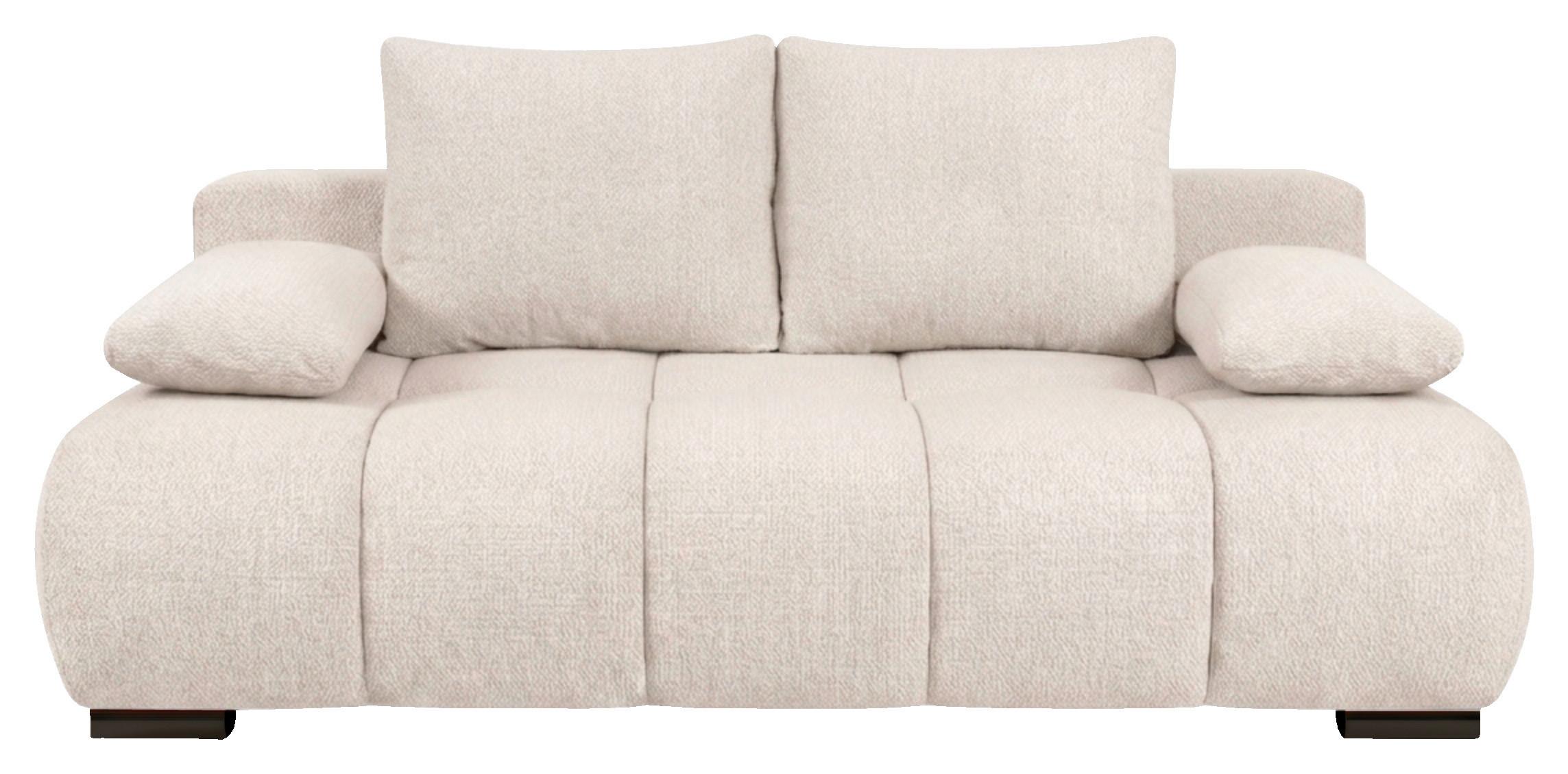 Boxspringsofa Bob Beige - Beige/Schwarz, KONVENTIONELL, Holzwerkstoff/Kunststoff (209/90/105cm) - Based