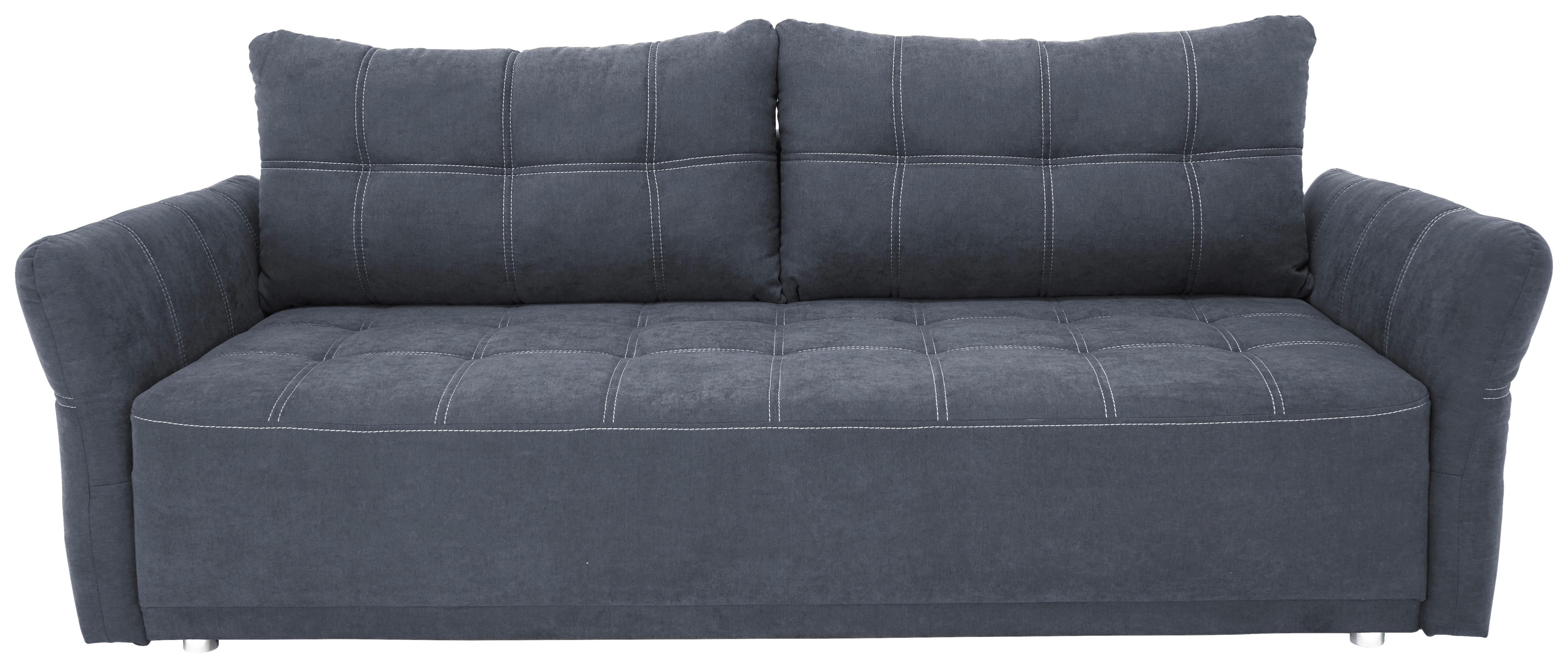 Canapea Bigsofa PASCAL - gri, Basics, plastic/lemn (221/91/107cm) - Modern Living
