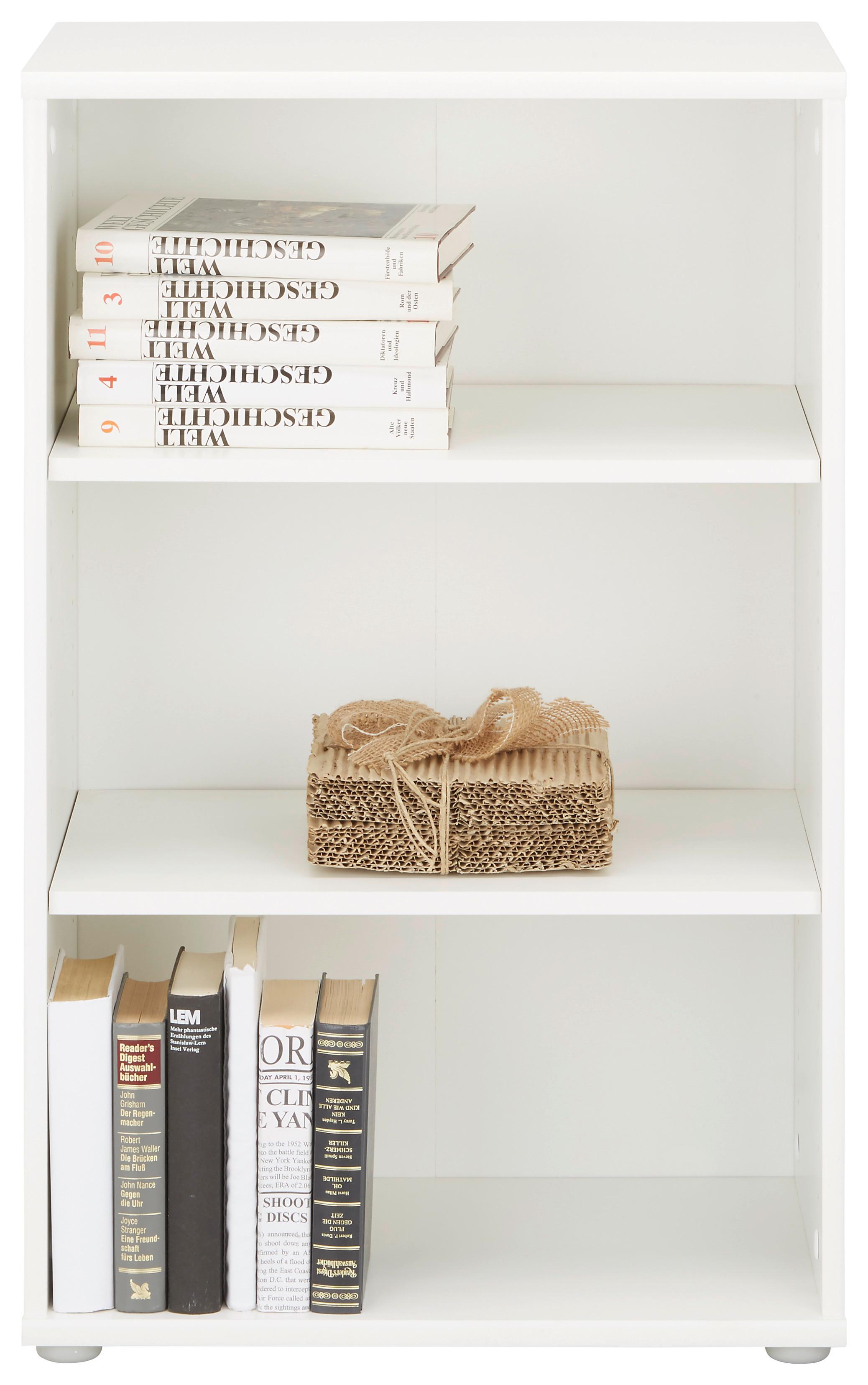 Regal Weiß - Weiß/Grau, MODERN, Holzwerkstoff/Kunststoff (54/85/34cm) - Modern Living