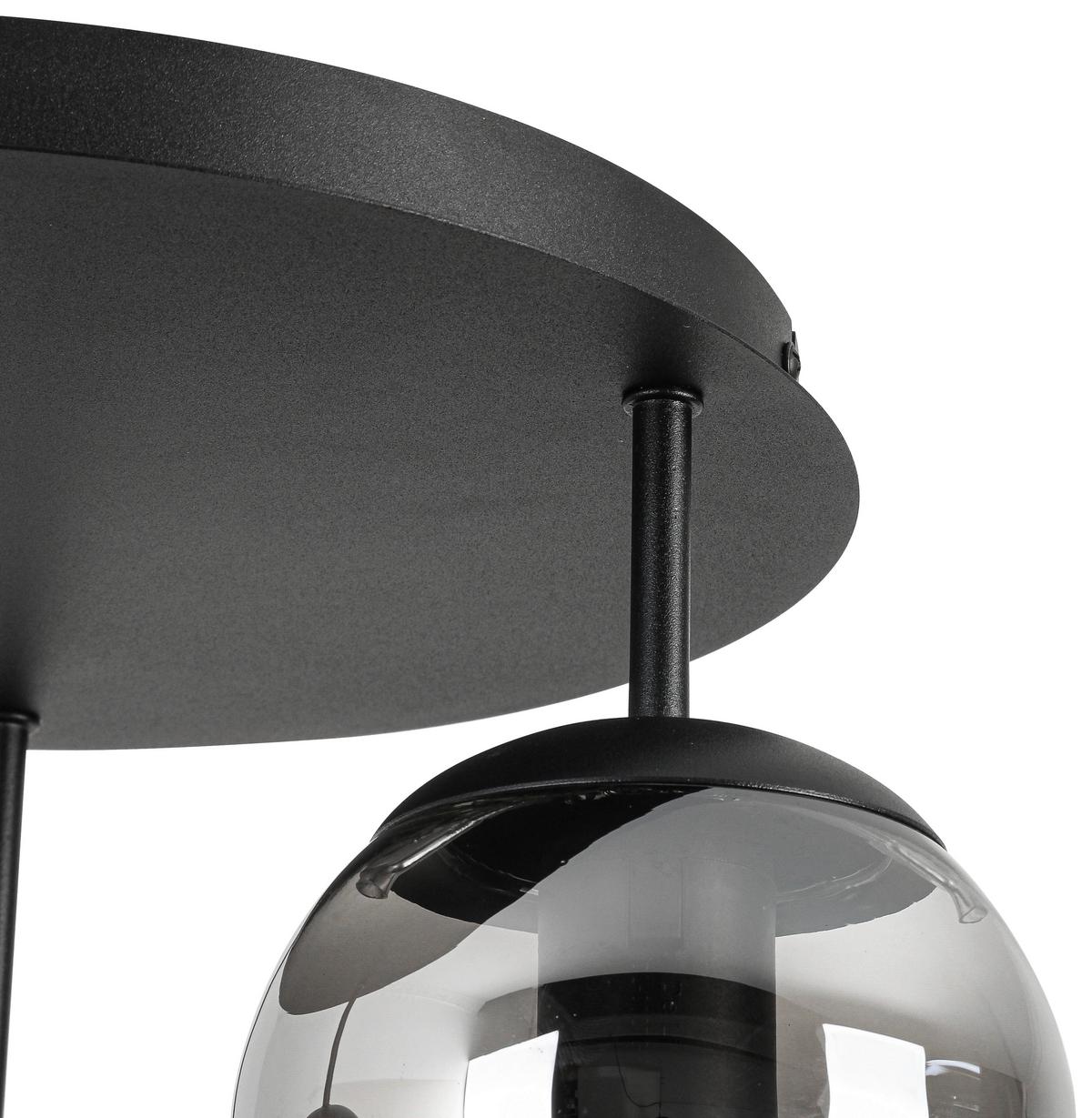 LAMPA SUFITOWA SUSI - czarny/kolor chromowy, Trend, tworzywo sztuczne/metal (35,5/36/38cm) - Novel