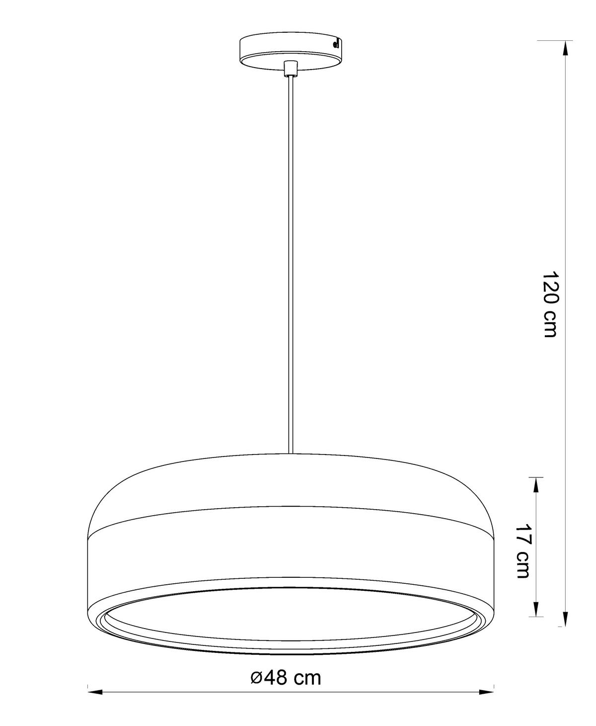 LAMPA WISZĄCA FRANKA - niebieski, Lifestyle, tworzywo sztuczne/metal (48/120cm) - Collet's Monde
