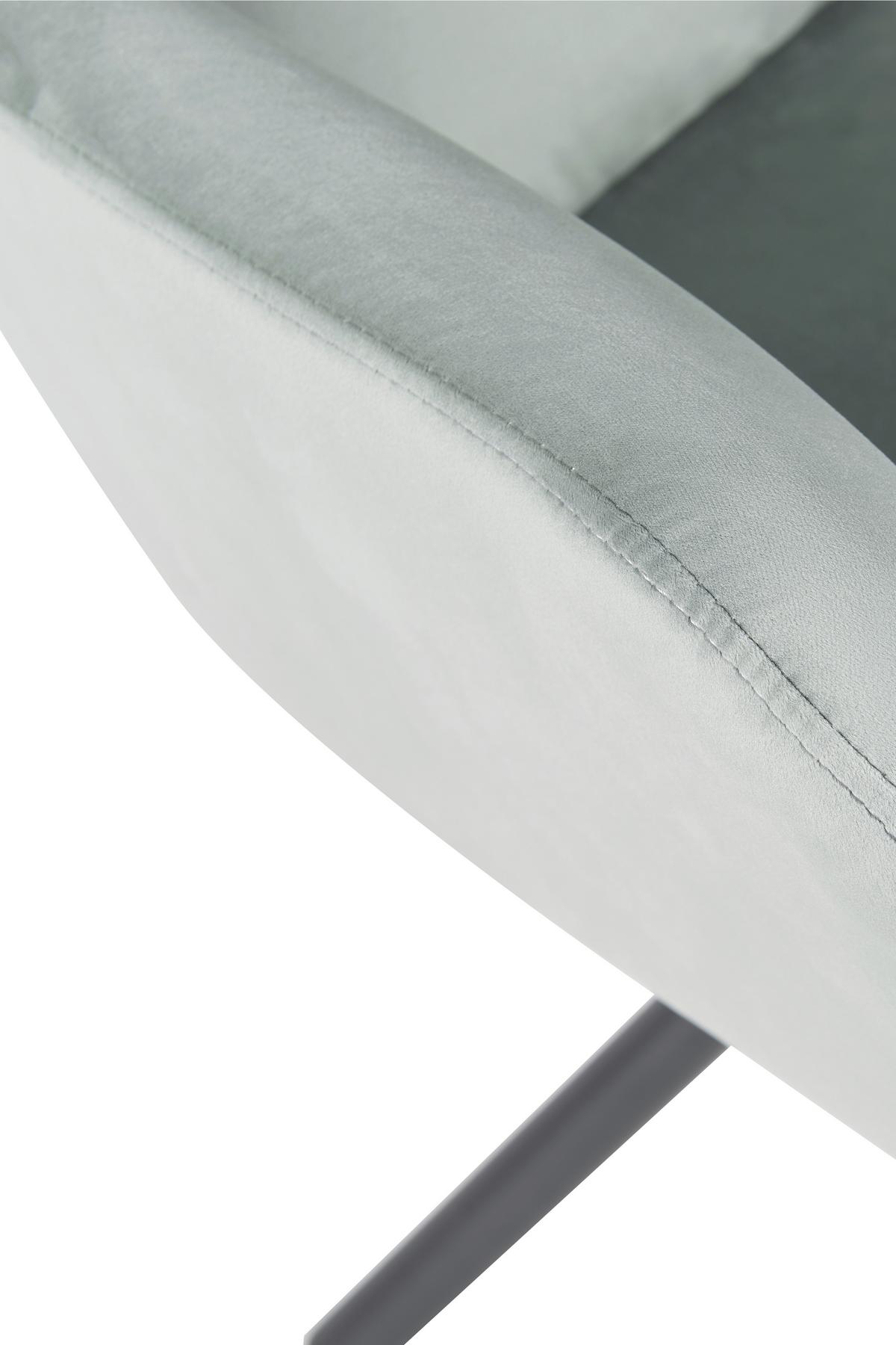 ARMLEHNSTUHL-SET PARMA S 2ER-SET - Schwarz/Mintgrün, MODERN, Textil/Metall (63/89/70cm) - MID.YOU