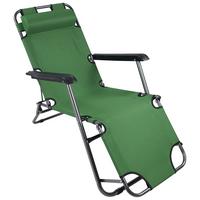 Vrtni Ležalnik Maltosa, Zelena - zelena, Moderno, kovina/umetna masa (60/27/153cm) - Ambia Garden