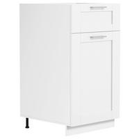 Kuhinjska Spodnja Omarica Colura, Bela, Š 40cm - srebrne barve/bela, Trend, umetna masa/leseni material (40/82/46cm) - MID.YOU