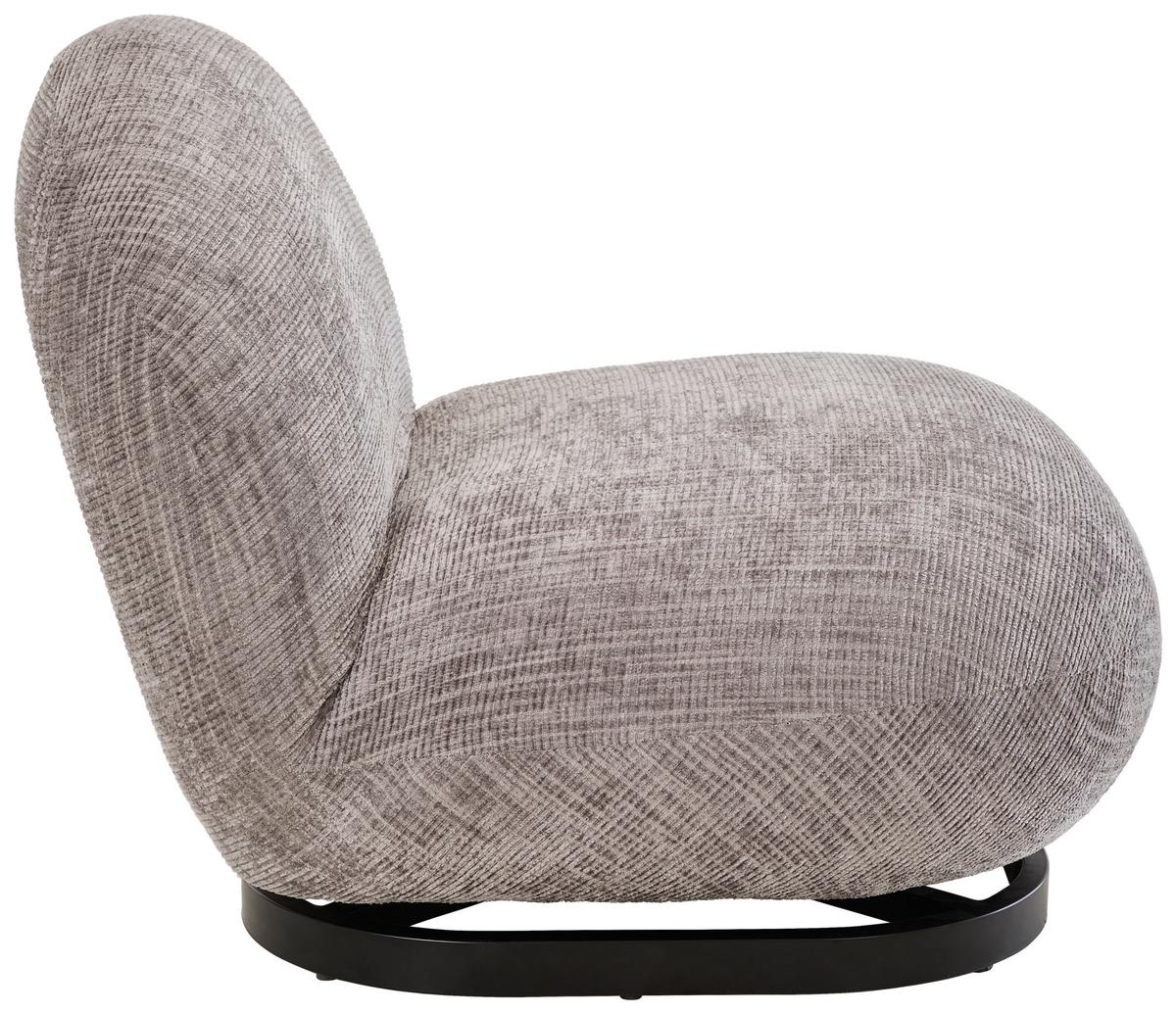 FOTEL KATE - jasnoszary/czarny, Trend, metal/tkanina (75/66/87cm) - P & B