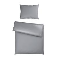 Ágyneműhuzat-garnitúra Pamutszatén Xenia Uni - ezüstszínű, Modern, textil (140/200cm) - Premium Living