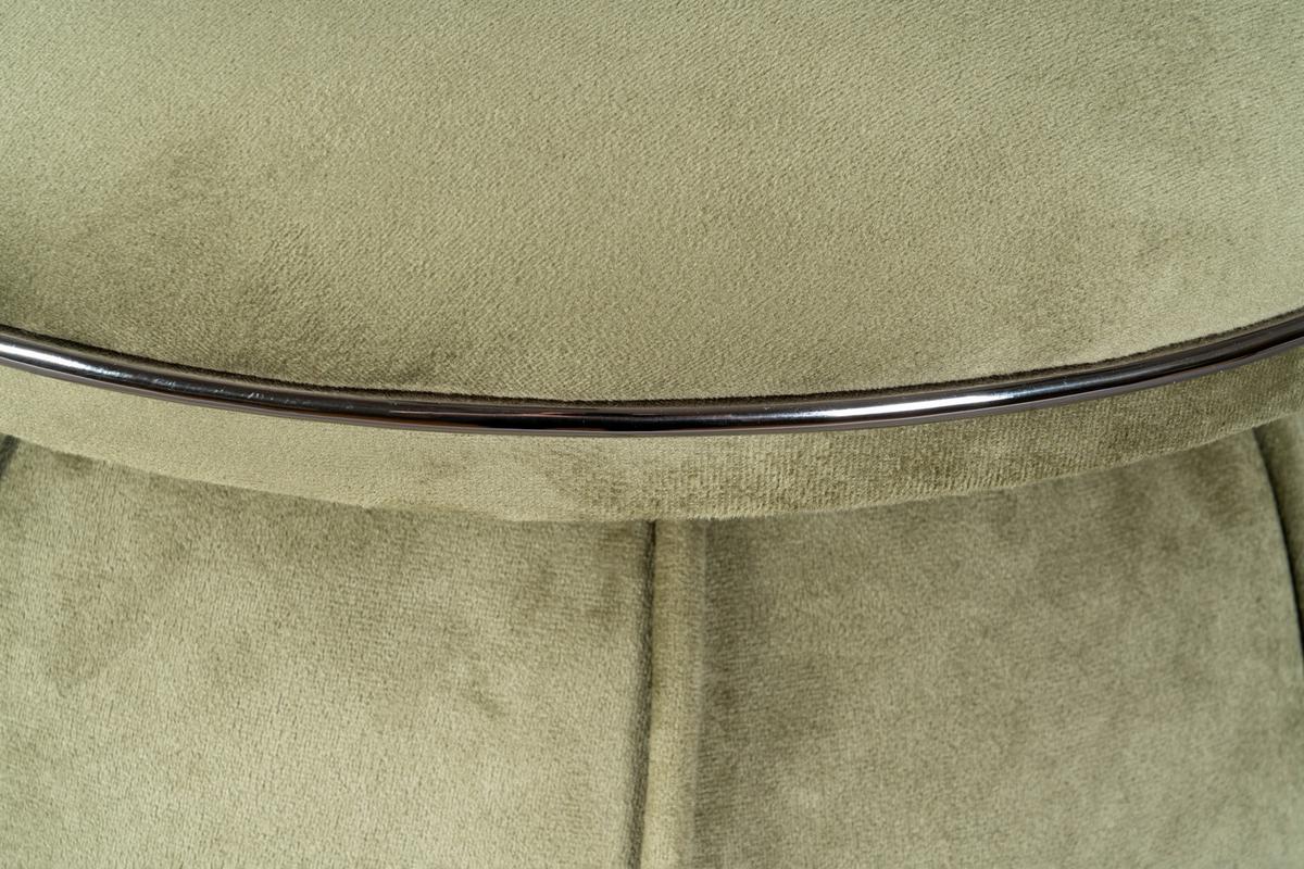 HOCKER CORIN 125 - Graphitfarben/Grün, Design, Textil (51,5/55cm) - Kayoom