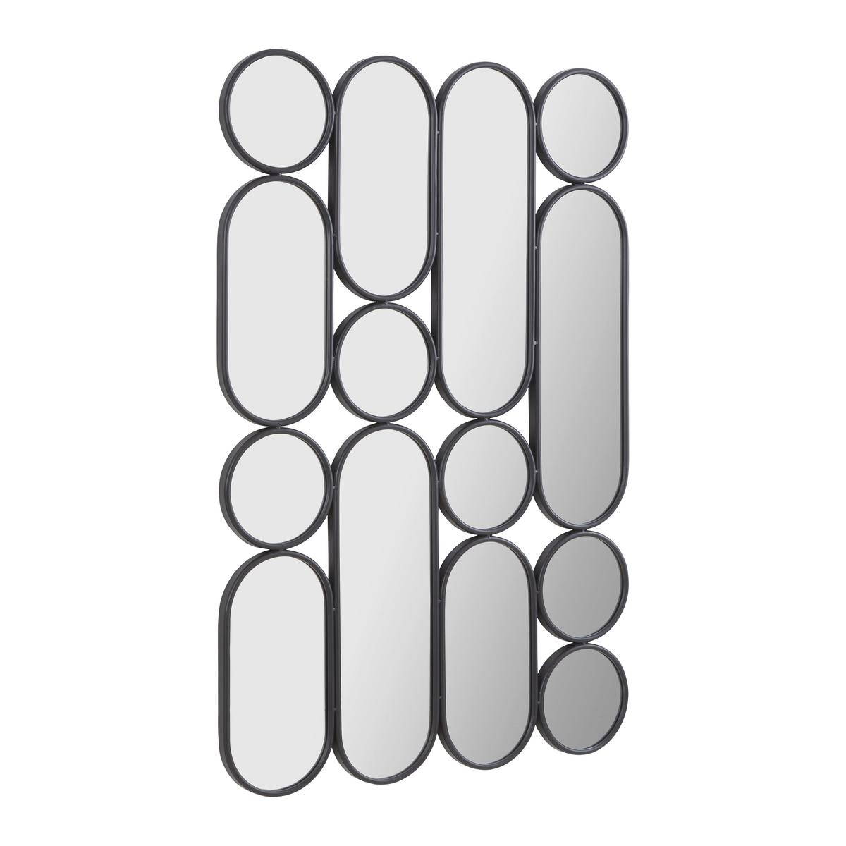 Zidno Ogledalo Arco - crna, Romantično / ladanjski, staklo/metal (80/120/2,5cm) - Premium Living